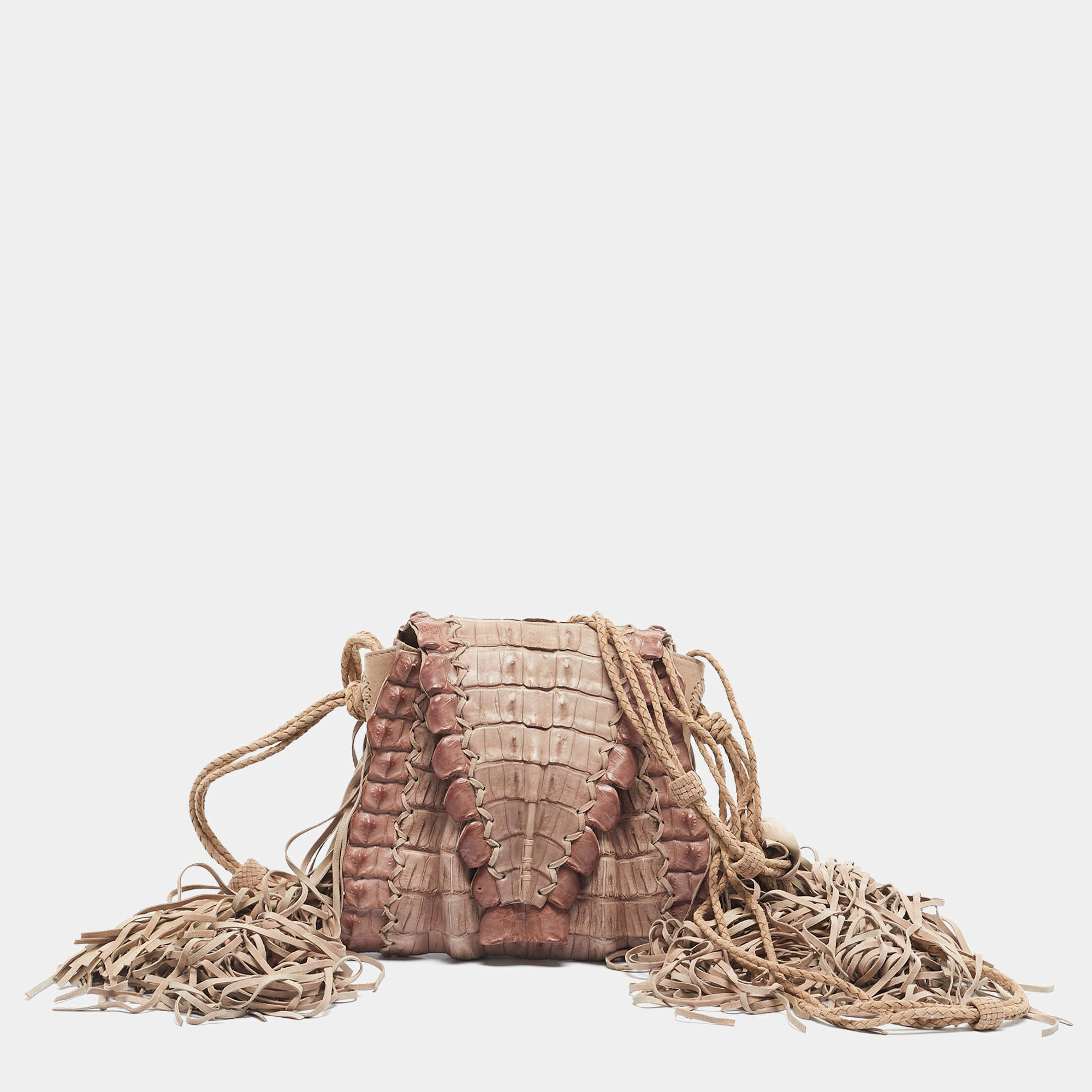 Roberto Cavalli Red Leather RC Monogram Flap Chain Bag