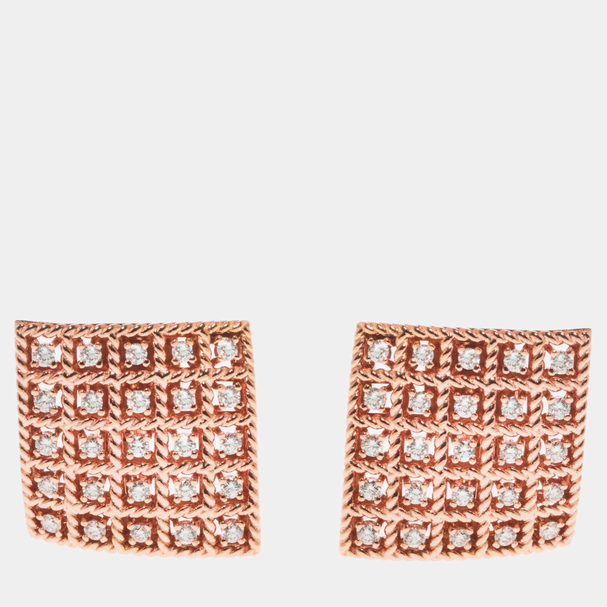Roberto Coin Multi Rose Gold Earrings