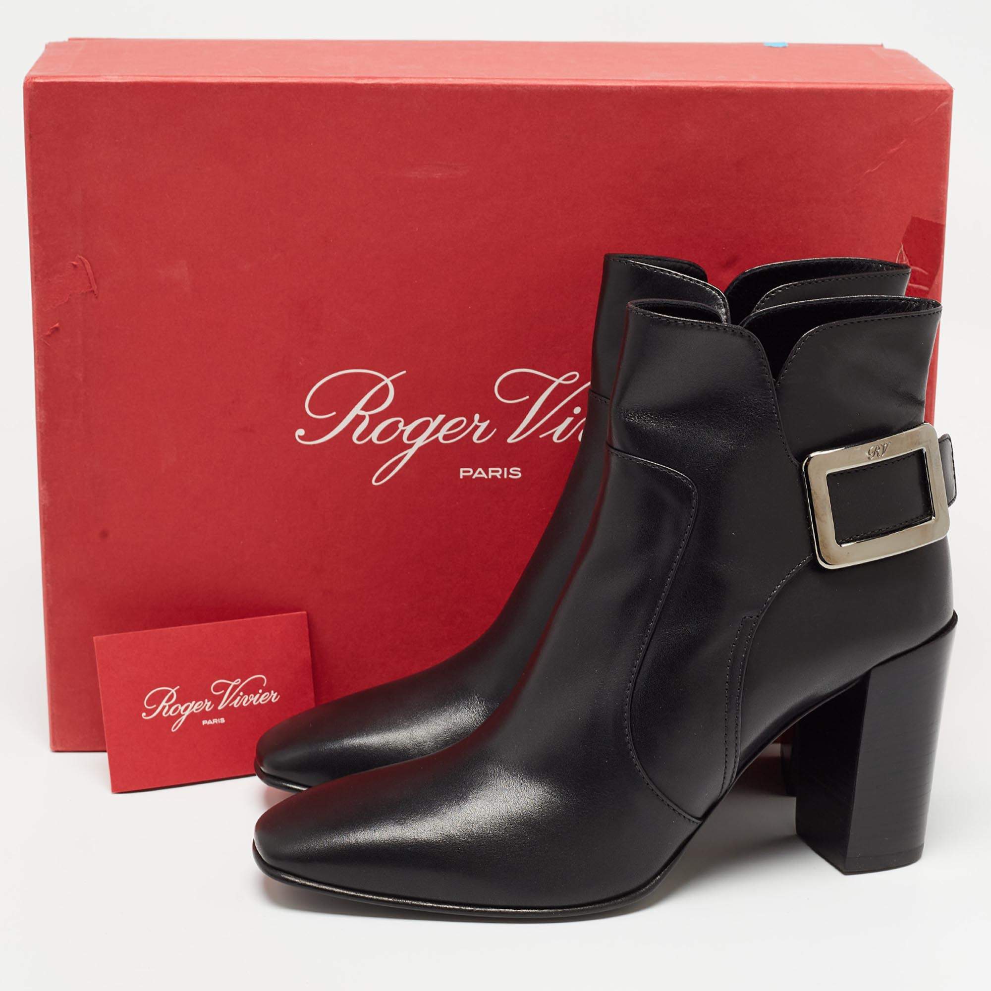 ショートブーツ・ブーティ Roger Vivier Roger Vivier Black Trompette Suede Ankle Boot P00834351.jpg