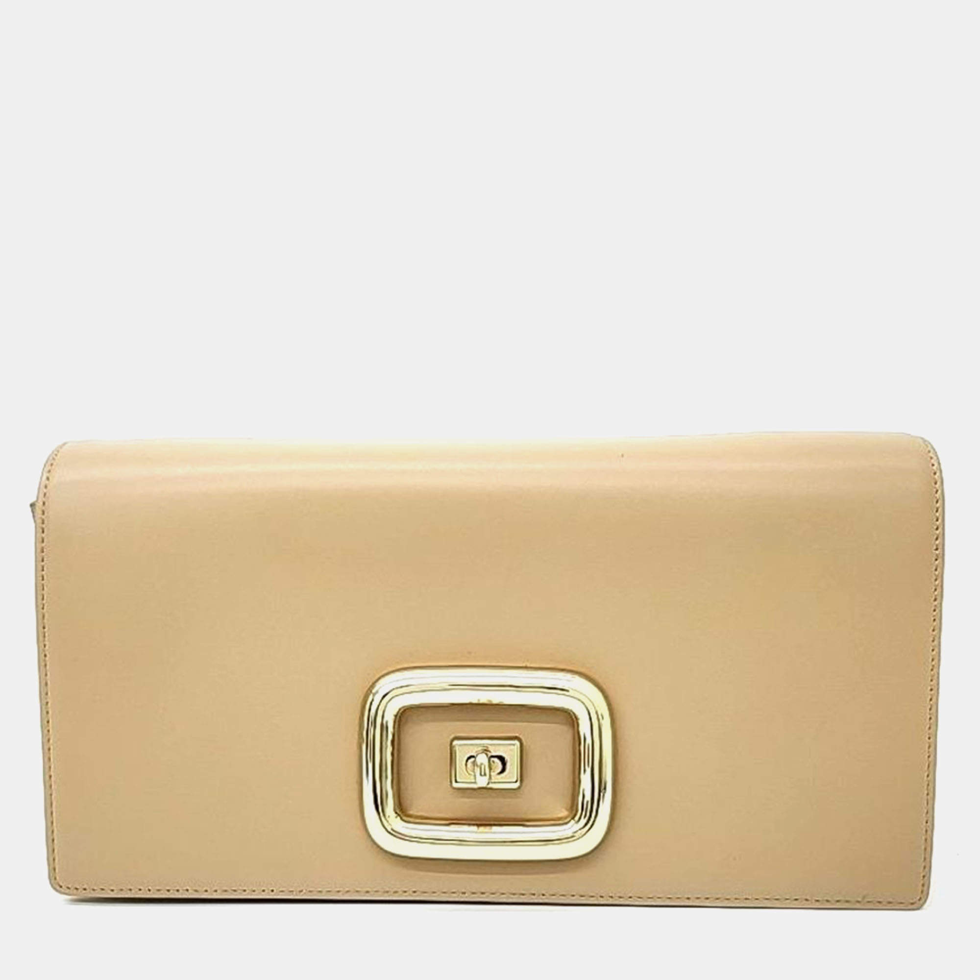 Pre Owned Roger Vivier Beige Leather shoulder bag