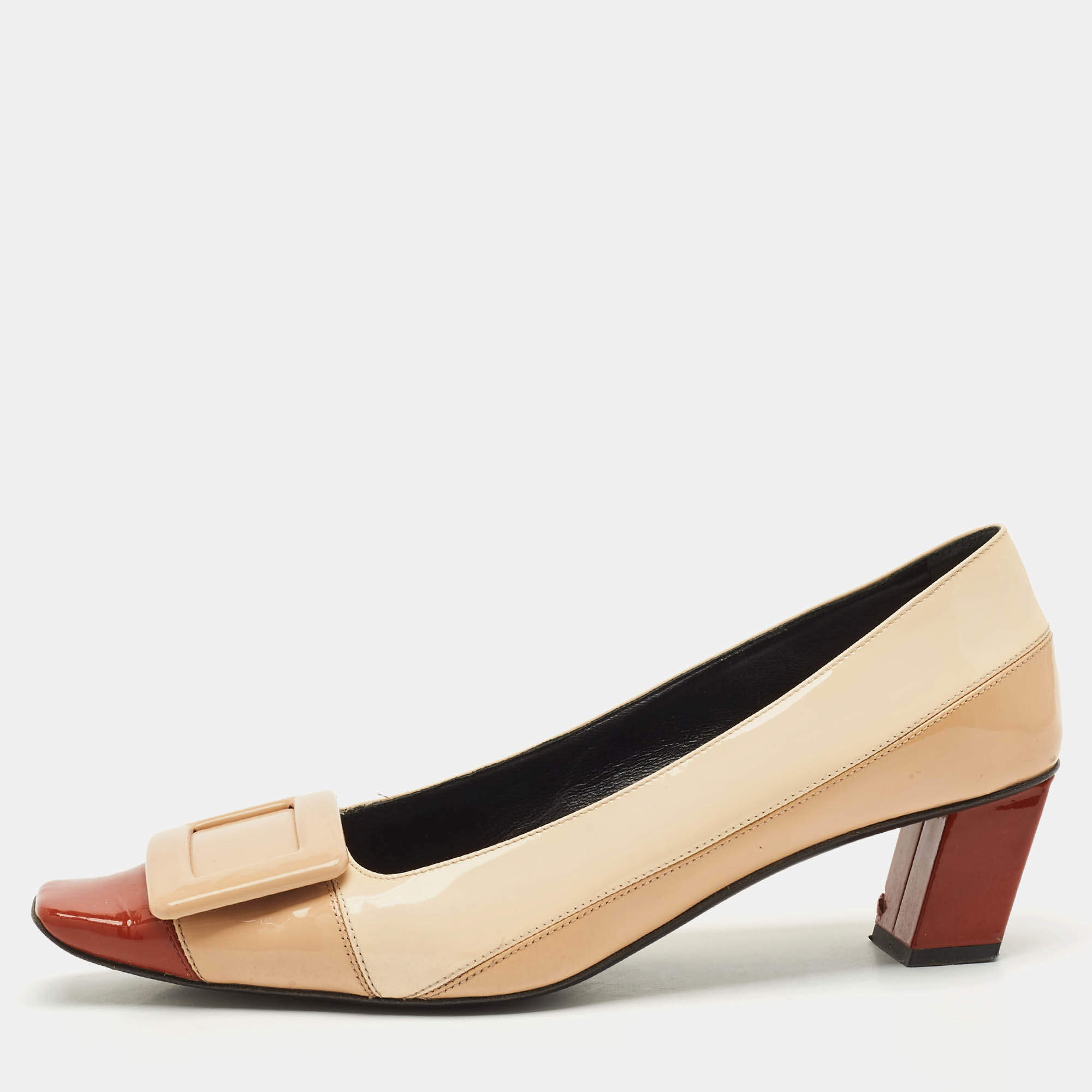 Roger Vivier Multicolor Patent Leather Belle Pumps Size 36.5