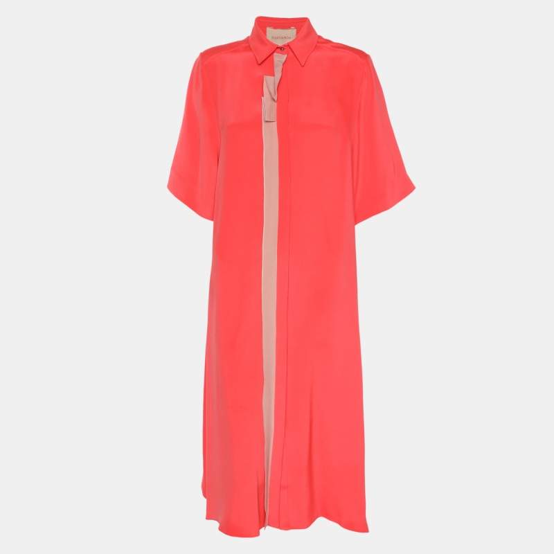 Pre Owned Roksanda Ilincic Orange Silk Dress S