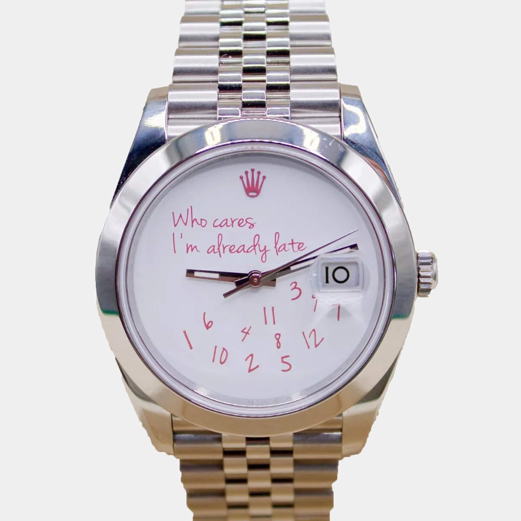 Rolex Silver Stainless Steel Datejust 126300 Automatic Men's Wristwatch 41mm