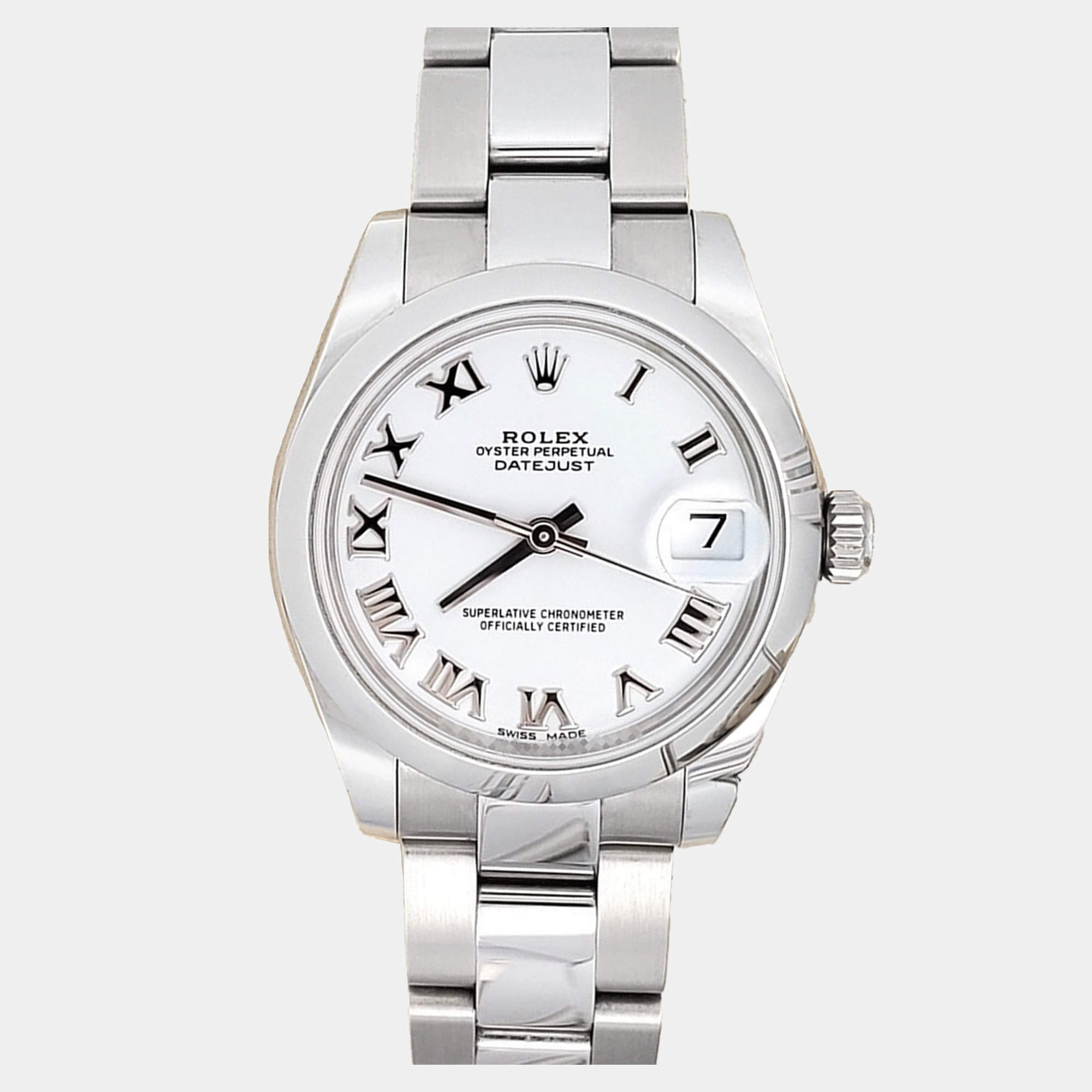 Pre Owned Rolex Datejust 178240 Automatic White Stainless Steel Women's Wristwatch 31 mm