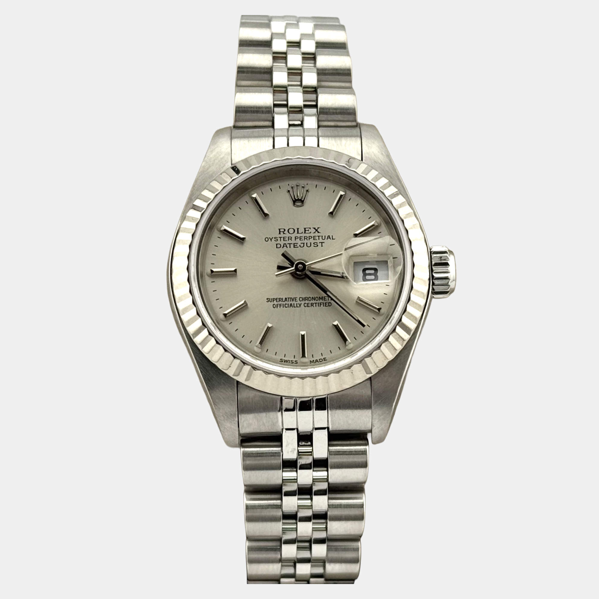Pre Owned Rolex Datejust 79174 Automatic Silver Stainless Steel Women's Wristwatch 26mm