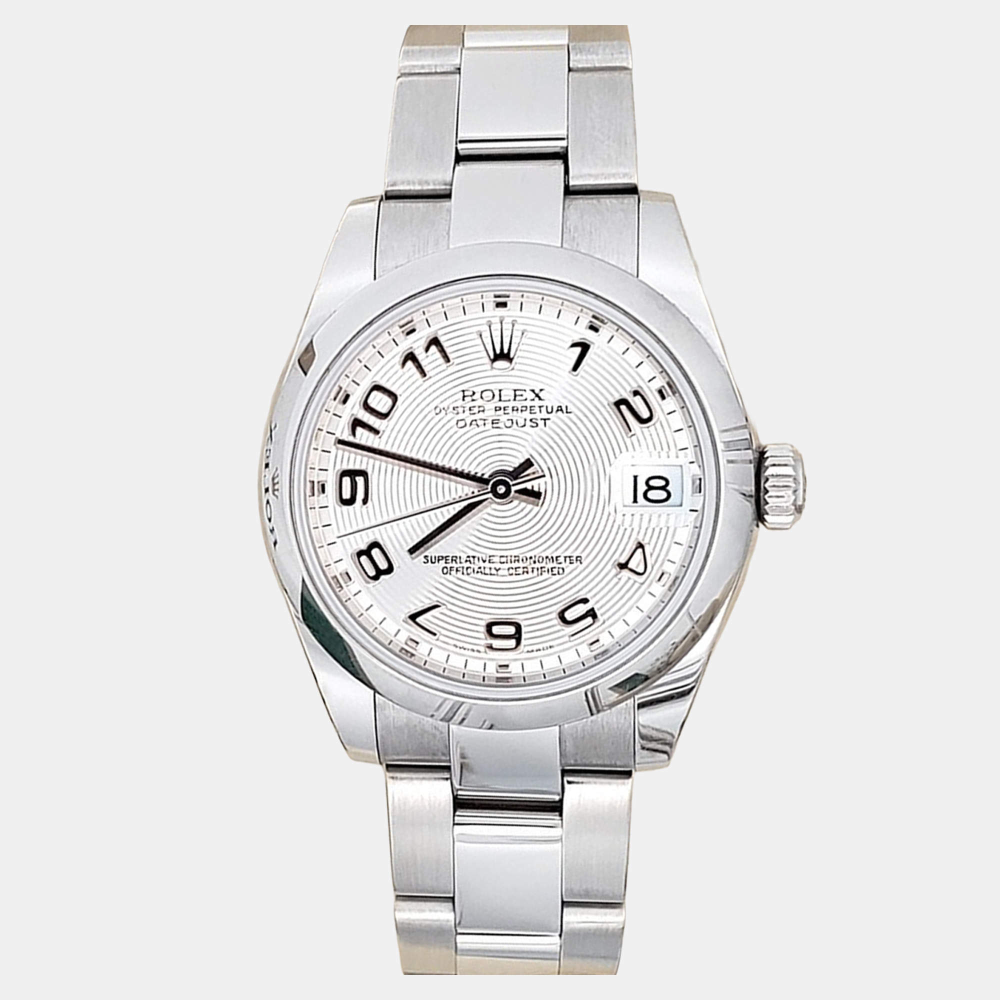 Pre Owned Rolex Datejust 178240 Automatic Silver Stainless Steel Women's Wristwatch 31 mm