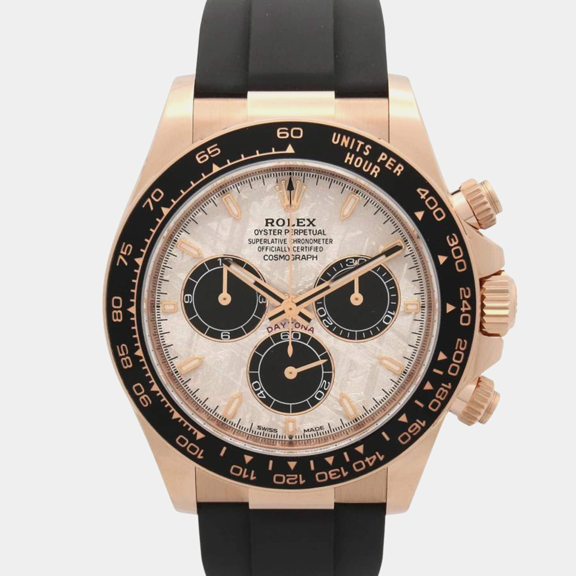 Pre Owned ساعة يد نسائية رولكس كوزموغراف دايتونا 126515ln ذهب وردي عيار 18 فضية أوتوماتيكية 40مم