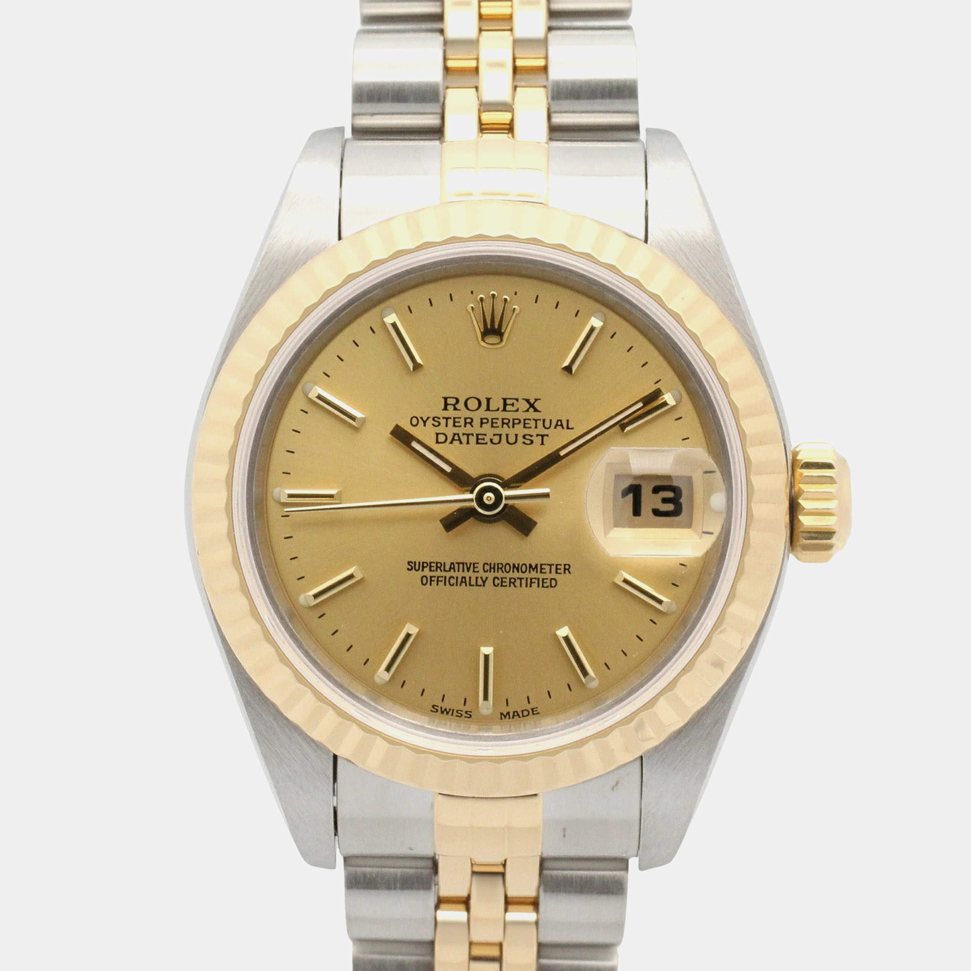 Pre Owned Rolex Datejust 79173 Gold Yellow Gold, Stainless Steel Automatic Women's Watches 26mm