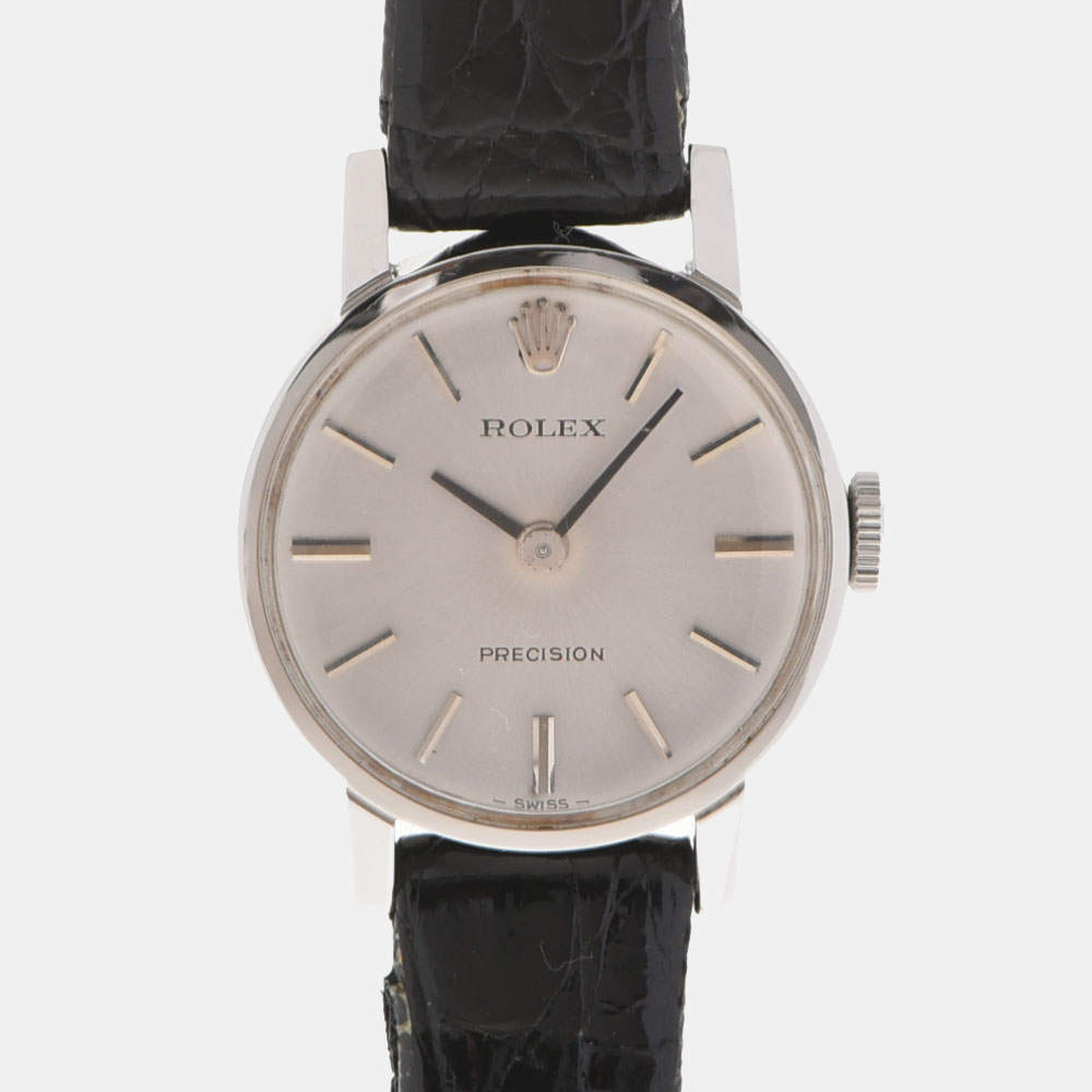 Pre Owned Rolex Silver Stainless Steel Precision 2649 Manual Winding Women's Wristwatch 21 mm