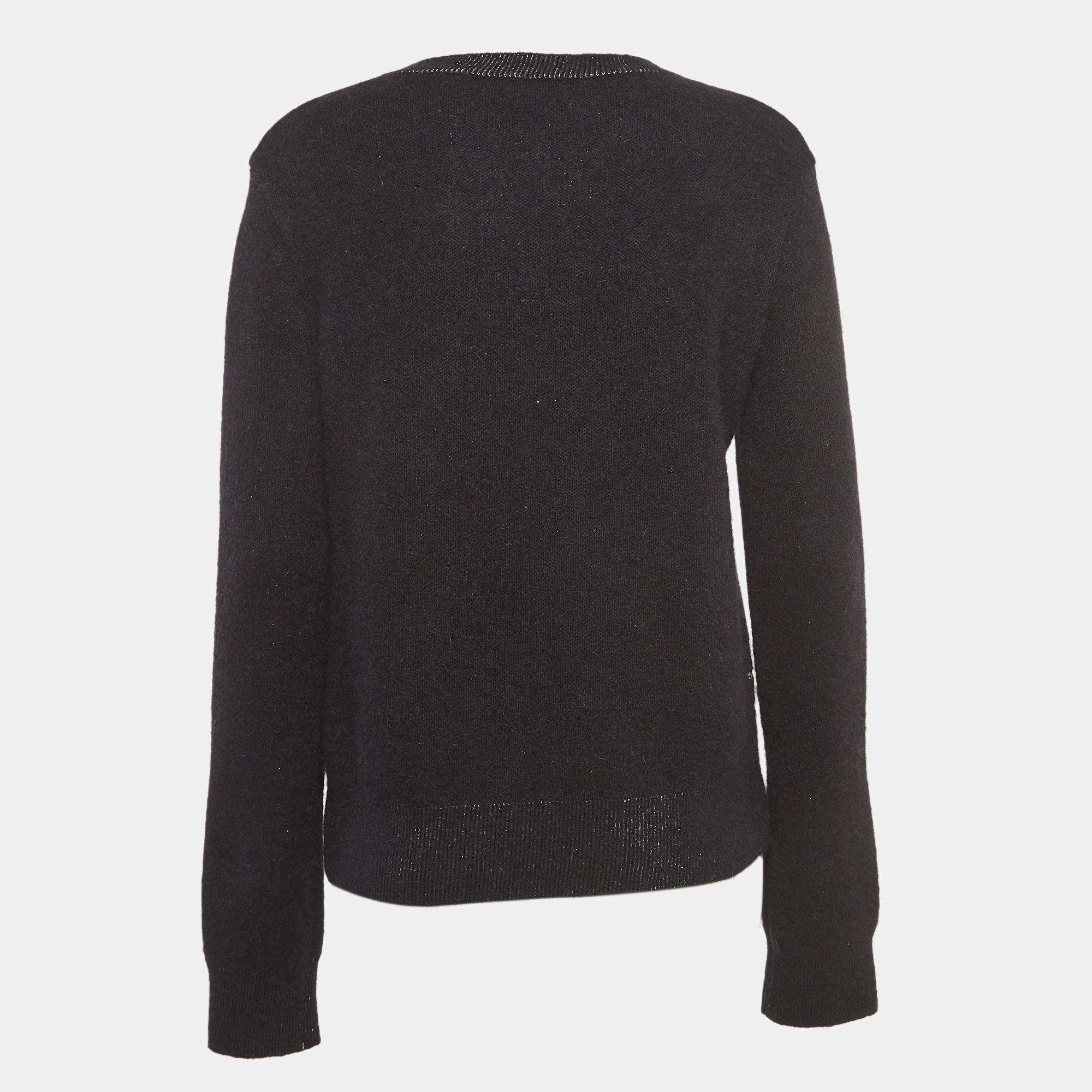 SAINT LAURENT PARIS 15aw ニット XS Saint Laurent Hedi Slimane FW15 Black Wool Grunge Crewneck Sweater