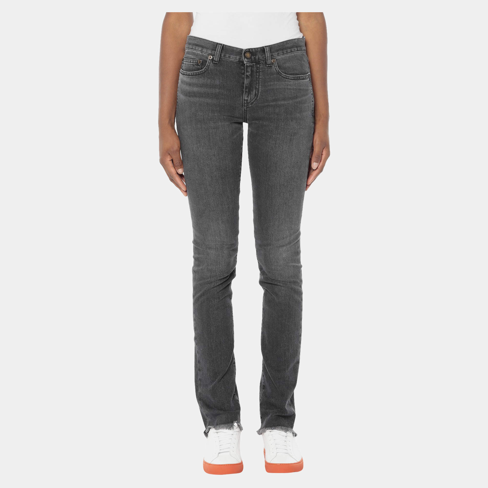 Pre Owned Saint Laurent Cotton Jeans 26