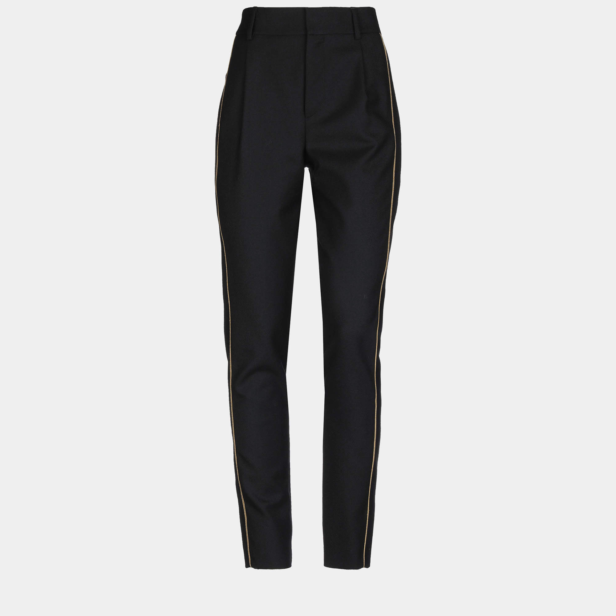 Saint Laurent Black Wool Tapered Pants XL (FR 42)