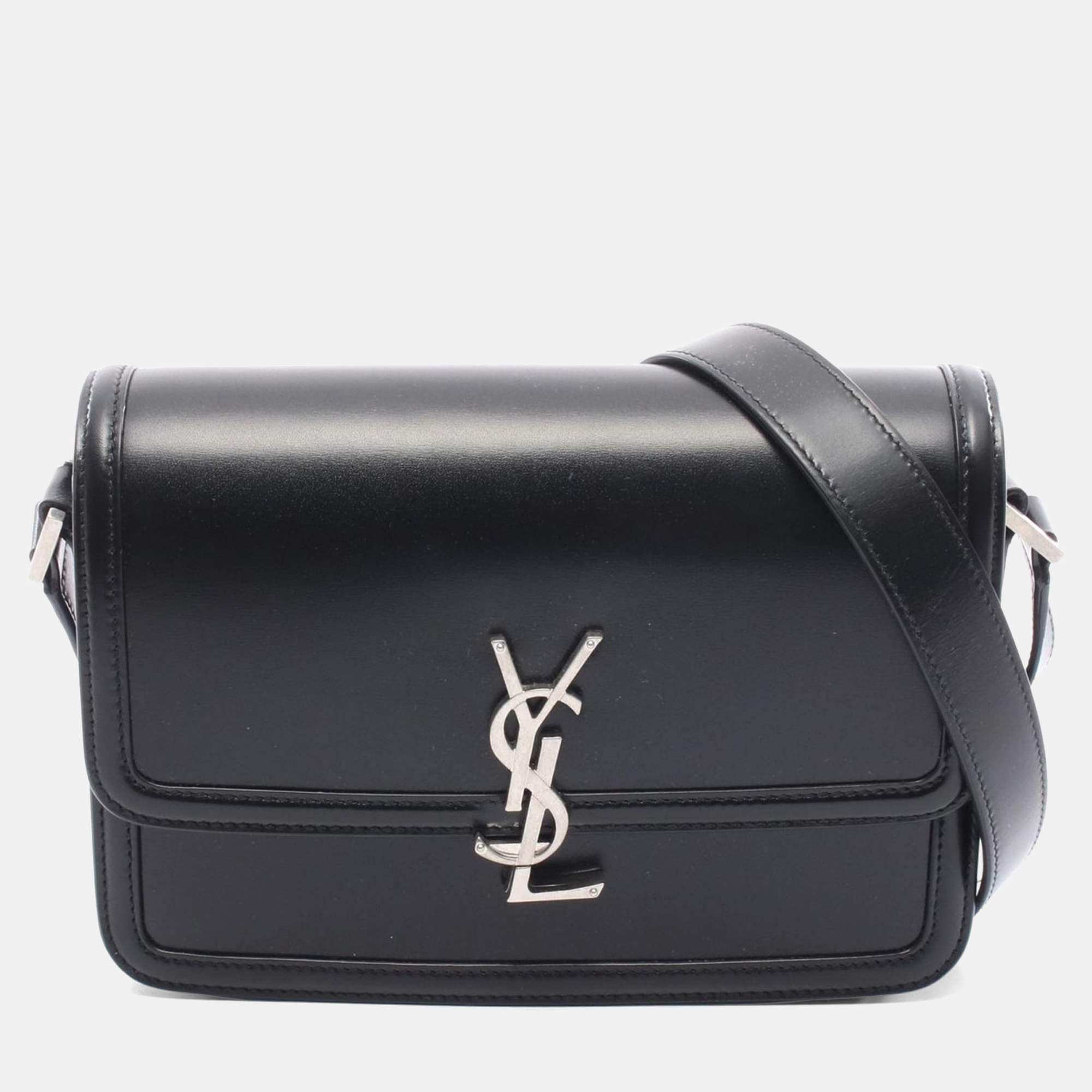 مملوكة مسبقًا Saint Laurent Paris Solferino Black Leather Shoulder Bag