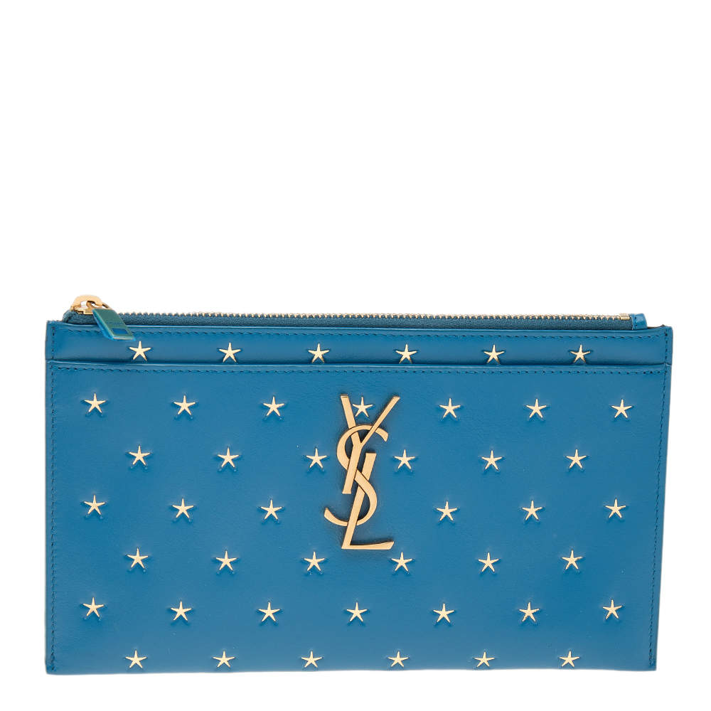 Ysl 2024 blue clutch