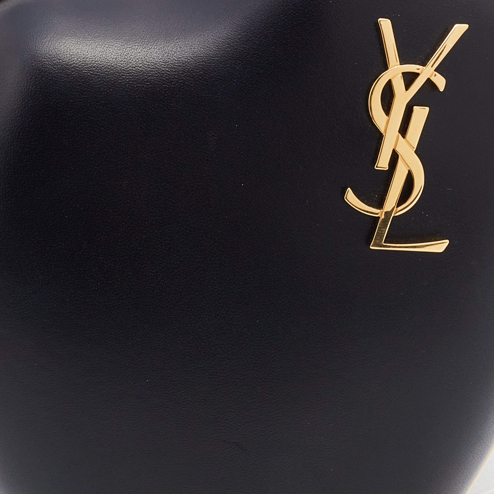 Saint Laurent Black Leather Love Box Chain Bag