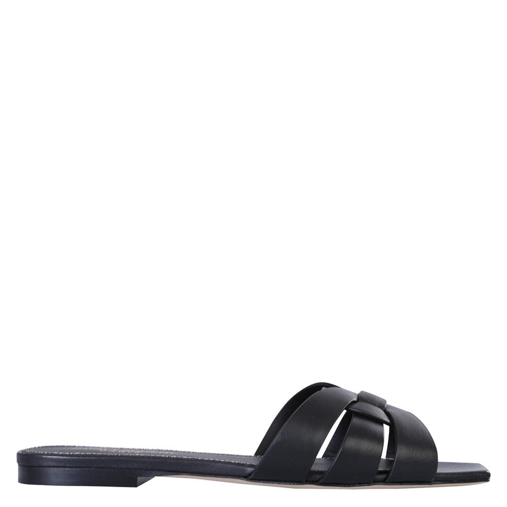 مملوكة مسبقًا Saint Laurent Black "Tribute" Mules  Size EU 36.5