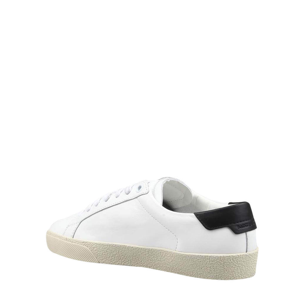 Pre Owned Saint Laurent Paris White Court Classic SL/06 Sneakers Size EU 38.5