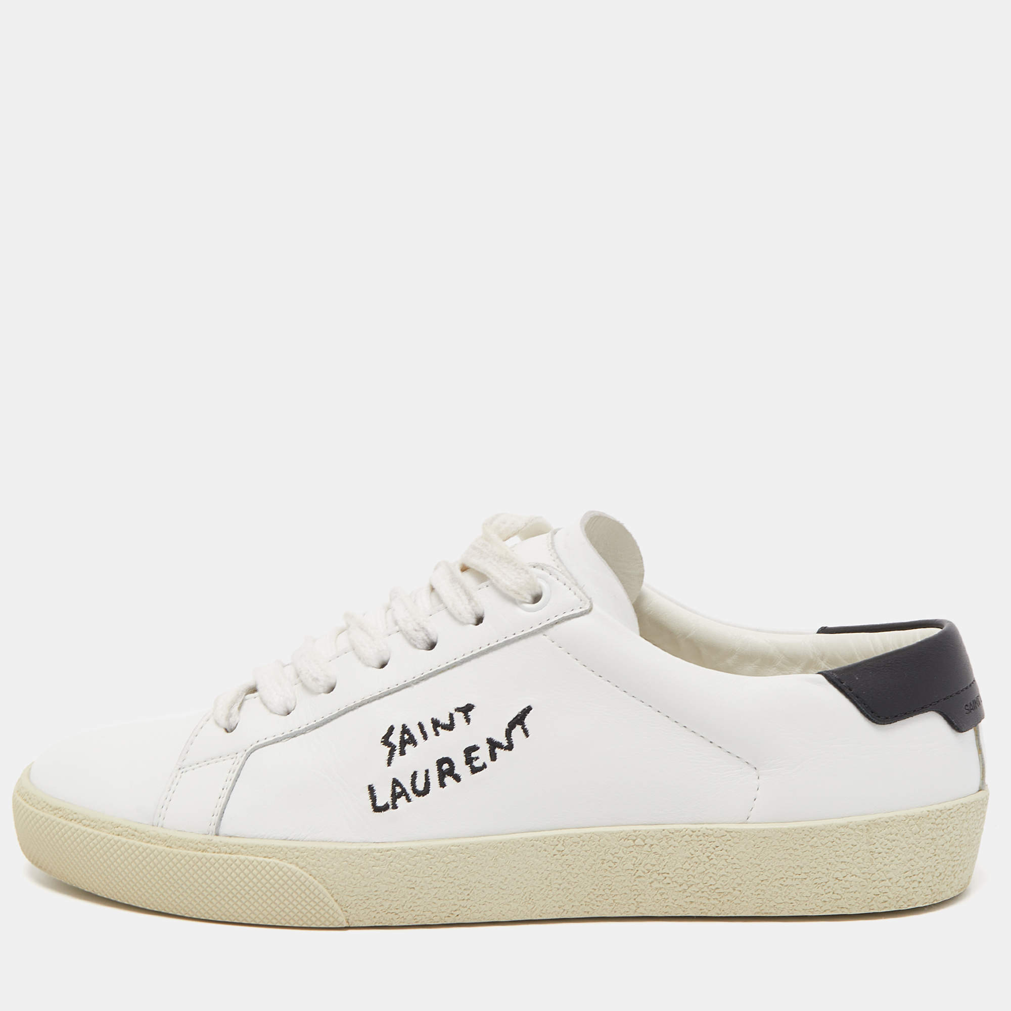 Saint Laurent White Leather Classic Sneakers Size 39 Saint Laurent Paris | TLC