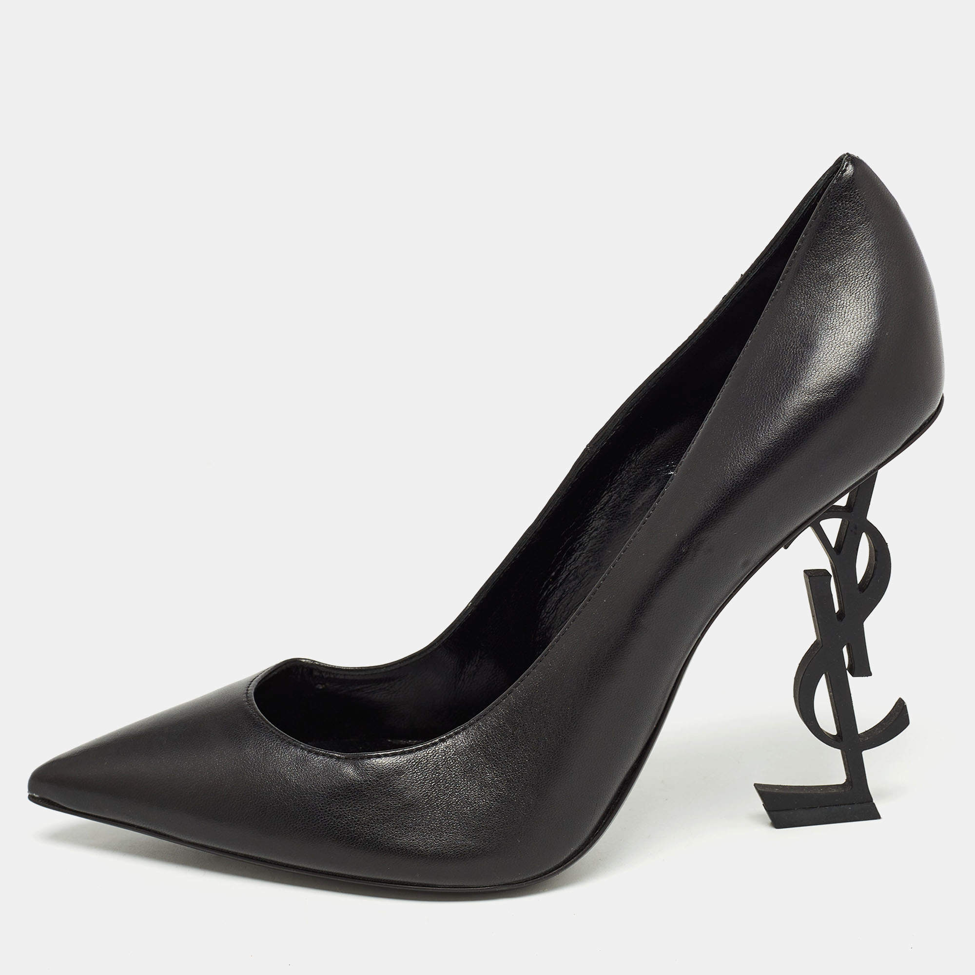مملوكة مسبقًا Saint Laurent Black Leather Opyum Pumps Size 40