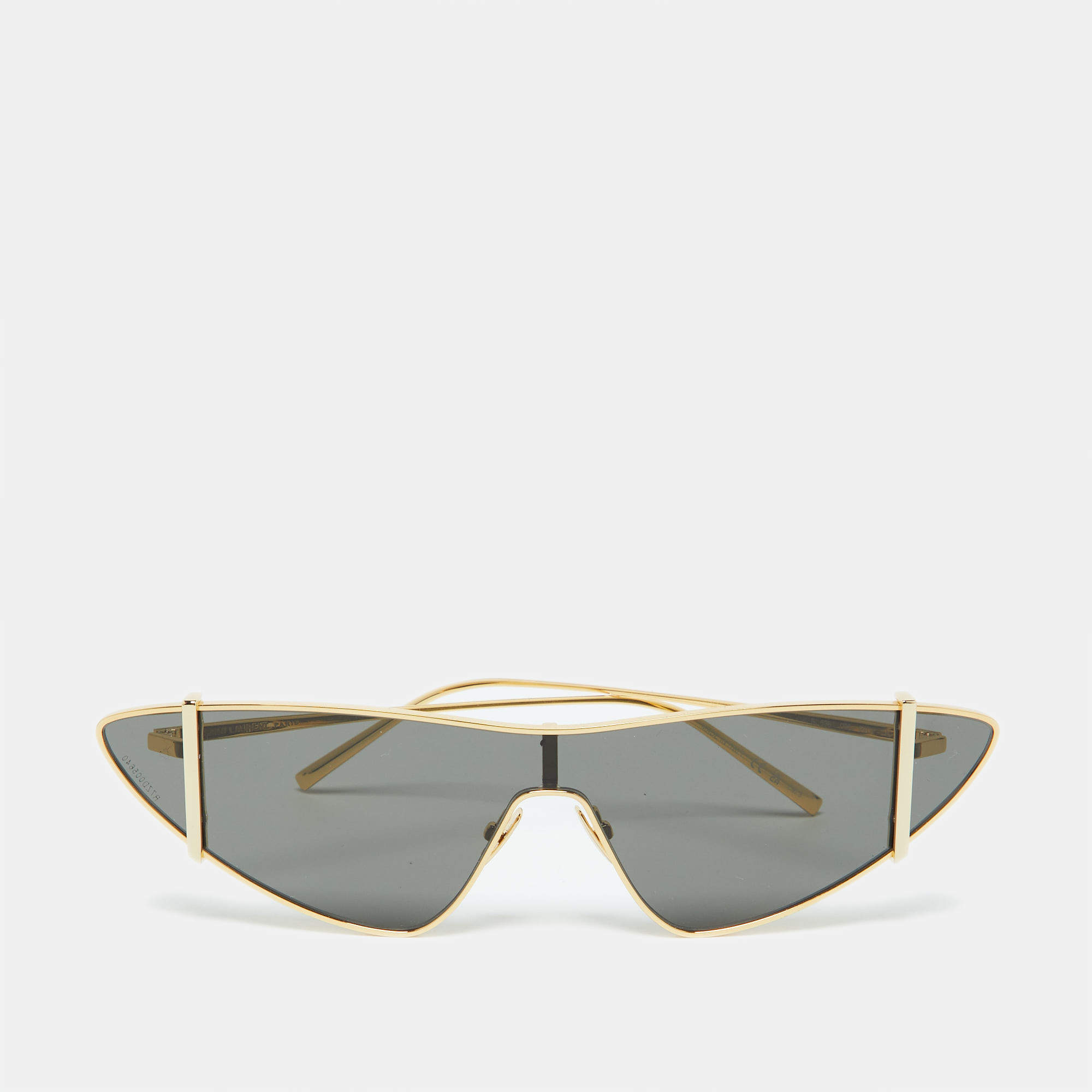 Pre Owned Saint Laurent Paris Gold Tone SL536 Cat-Eye Sunglasses