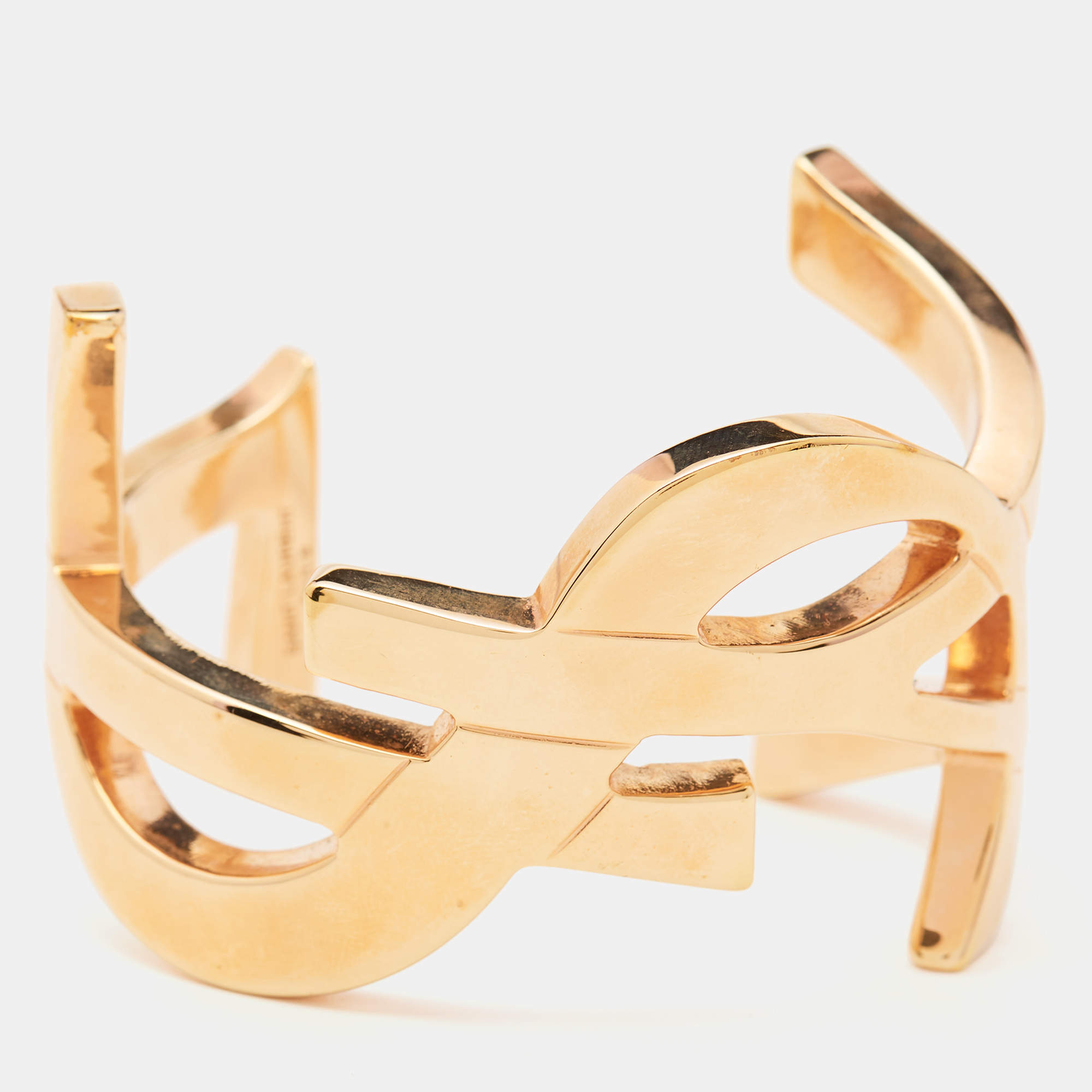 مملوكة مسبقًا Saint Laurent Opyum Rose Gold Tone Open Cuff Bracelet
