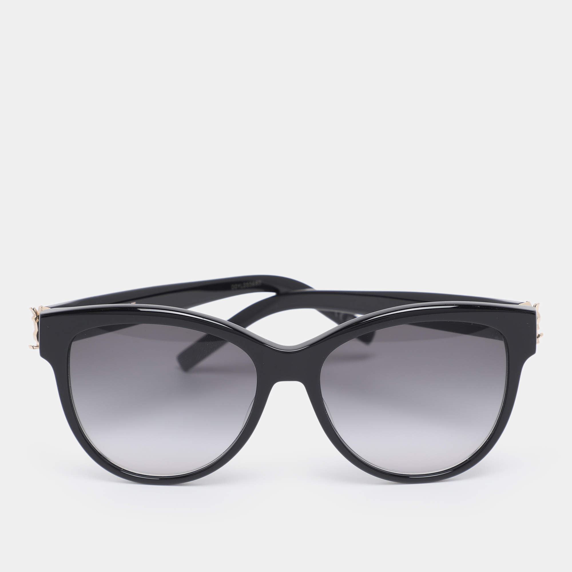 Pre Owned Saint Laurent Paris Black Gradient SL-M107 Round Sunglasses