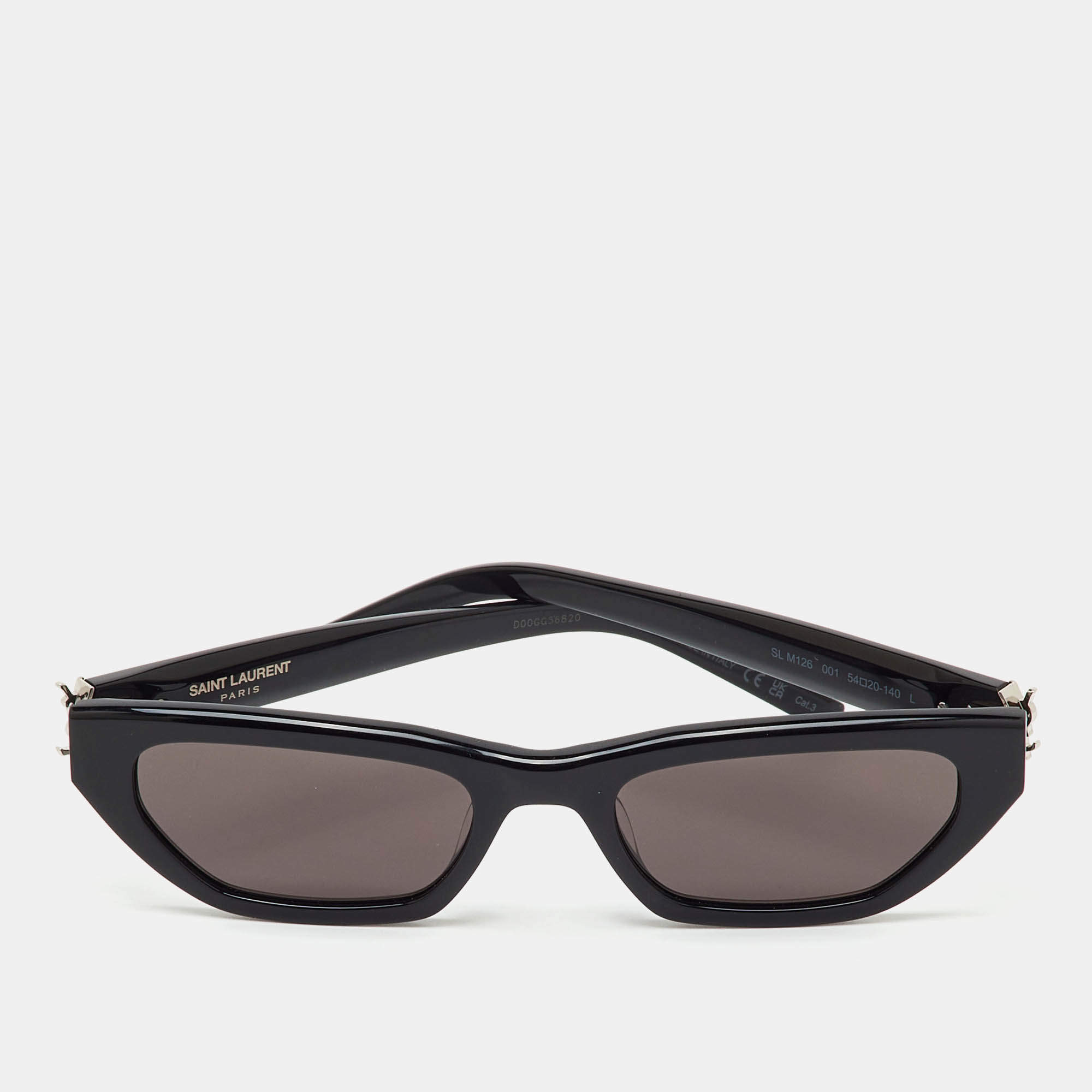 Pre Owned Saint Laurent SL M126 001 Black Acetate Cat Eye Sunglasses
