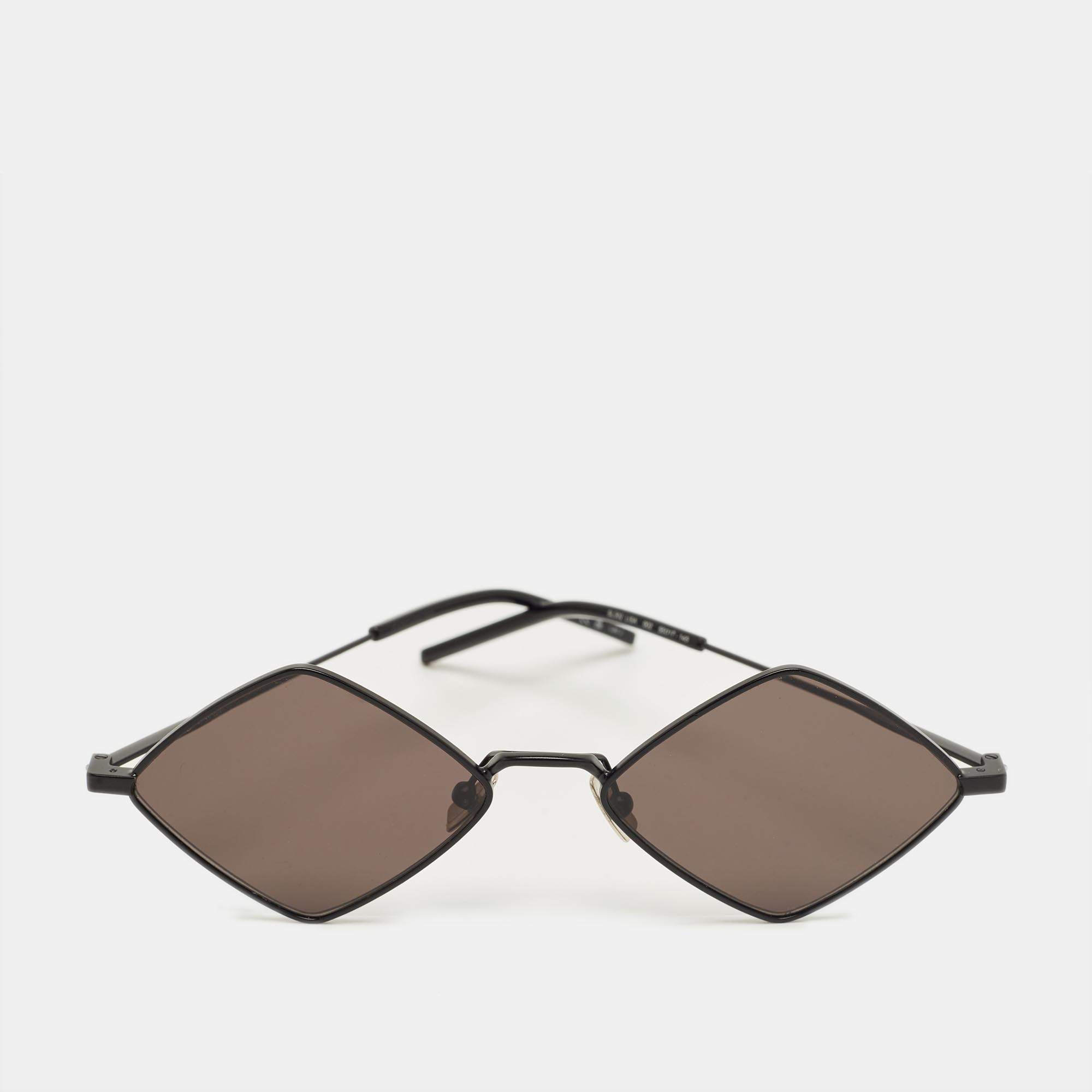 Pre Owned Saint Laurent Black SL302 Lisa Diamond Sunglasses