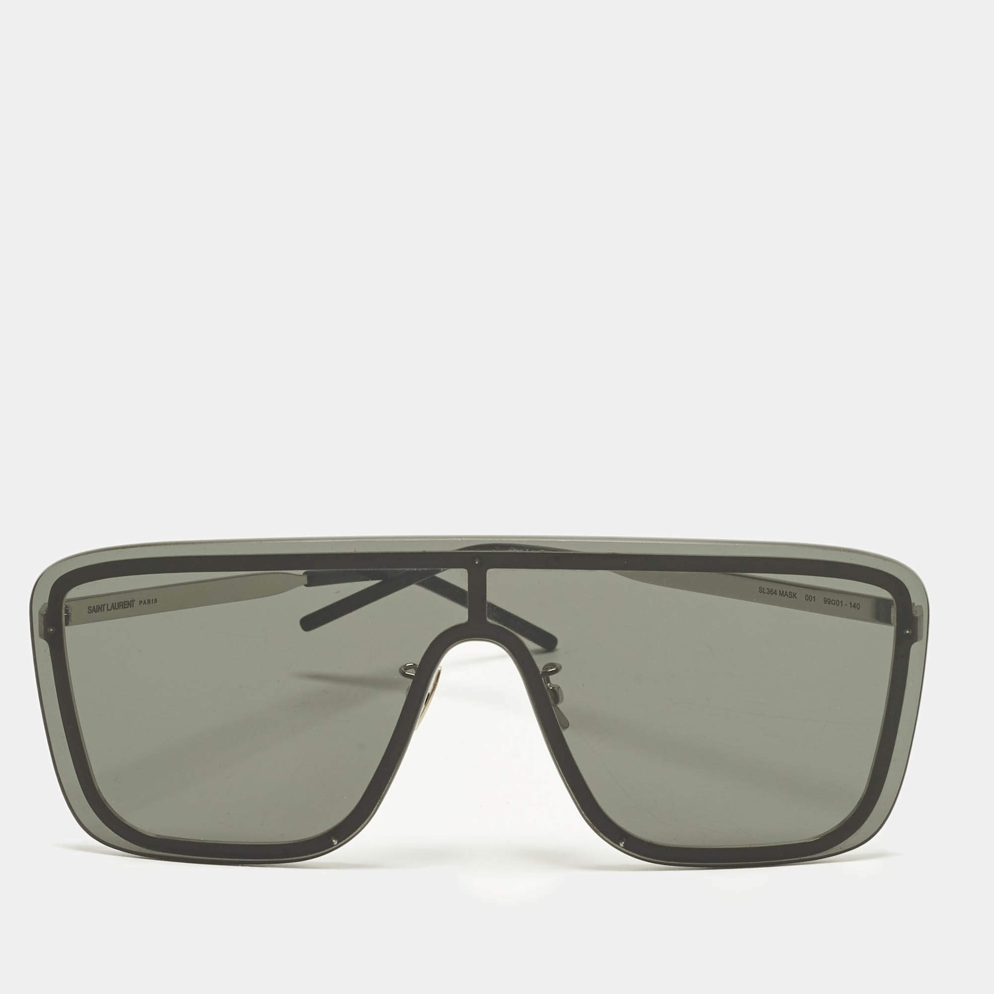 Pre Owned Saint Laurent Black SL364 Mask Shield Sunglasses