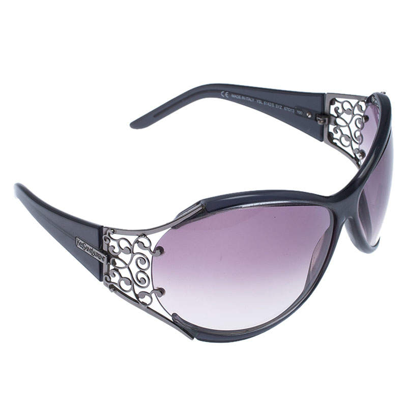 Saint Laurent Paris Grey/Grey Gradient 6142/S Oversized Sunglasses