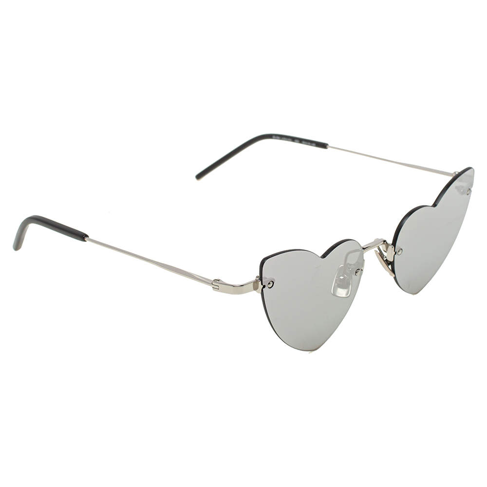 Saint Laurent Paris Silver Grey SL254 LouLou Rimless Sunglasses