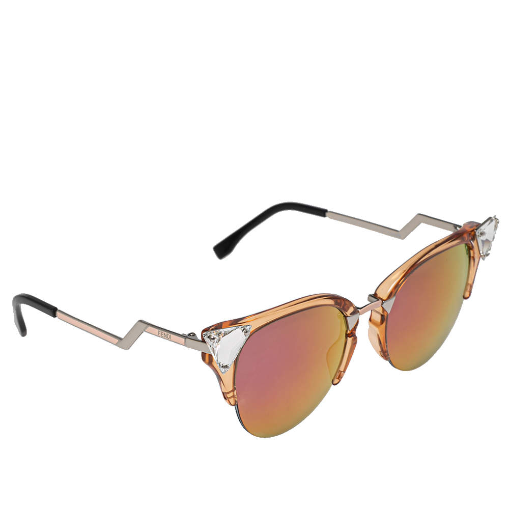 Fendi Multicolor FF 0041/S Crystal Embellished Cat Eye Sunglasses Fendi ...
