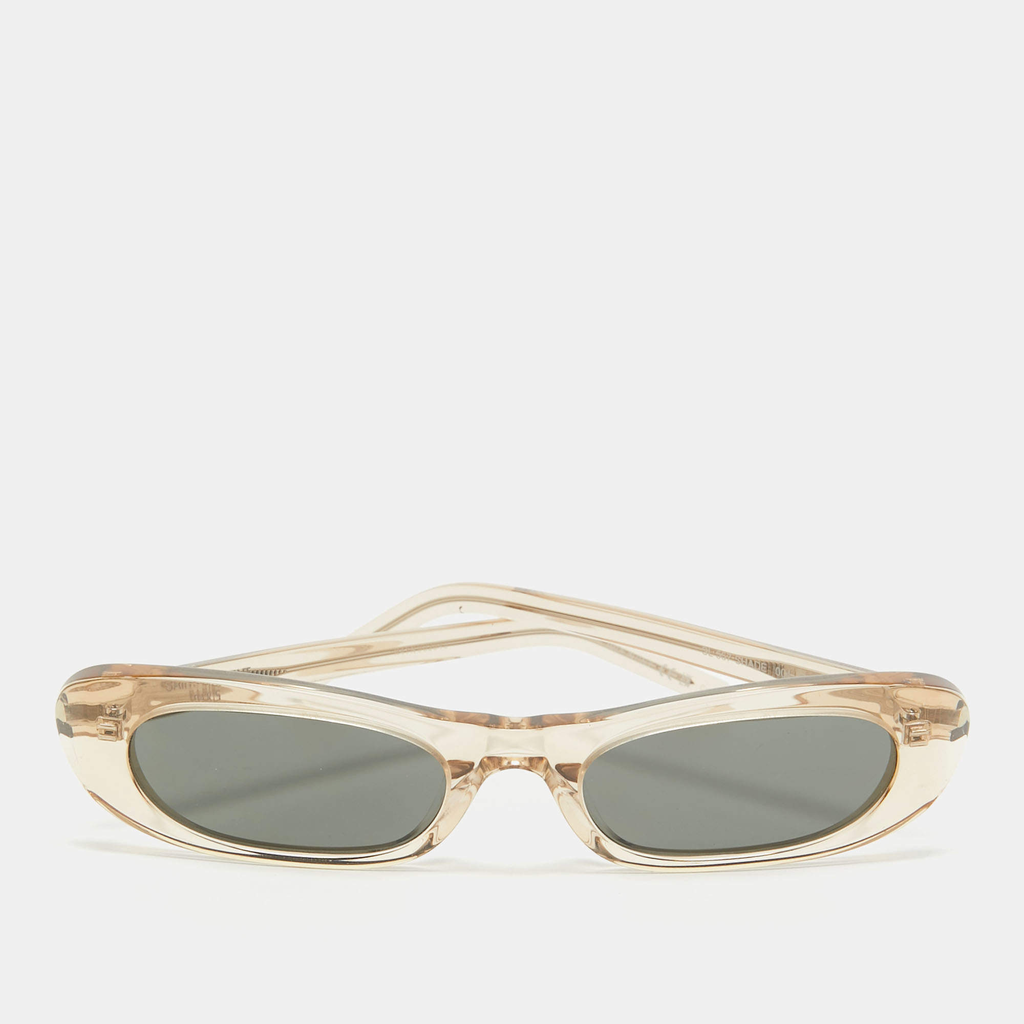 Pre Owned Saint Laurent Black/Beige SL557 Oval Sunglasses