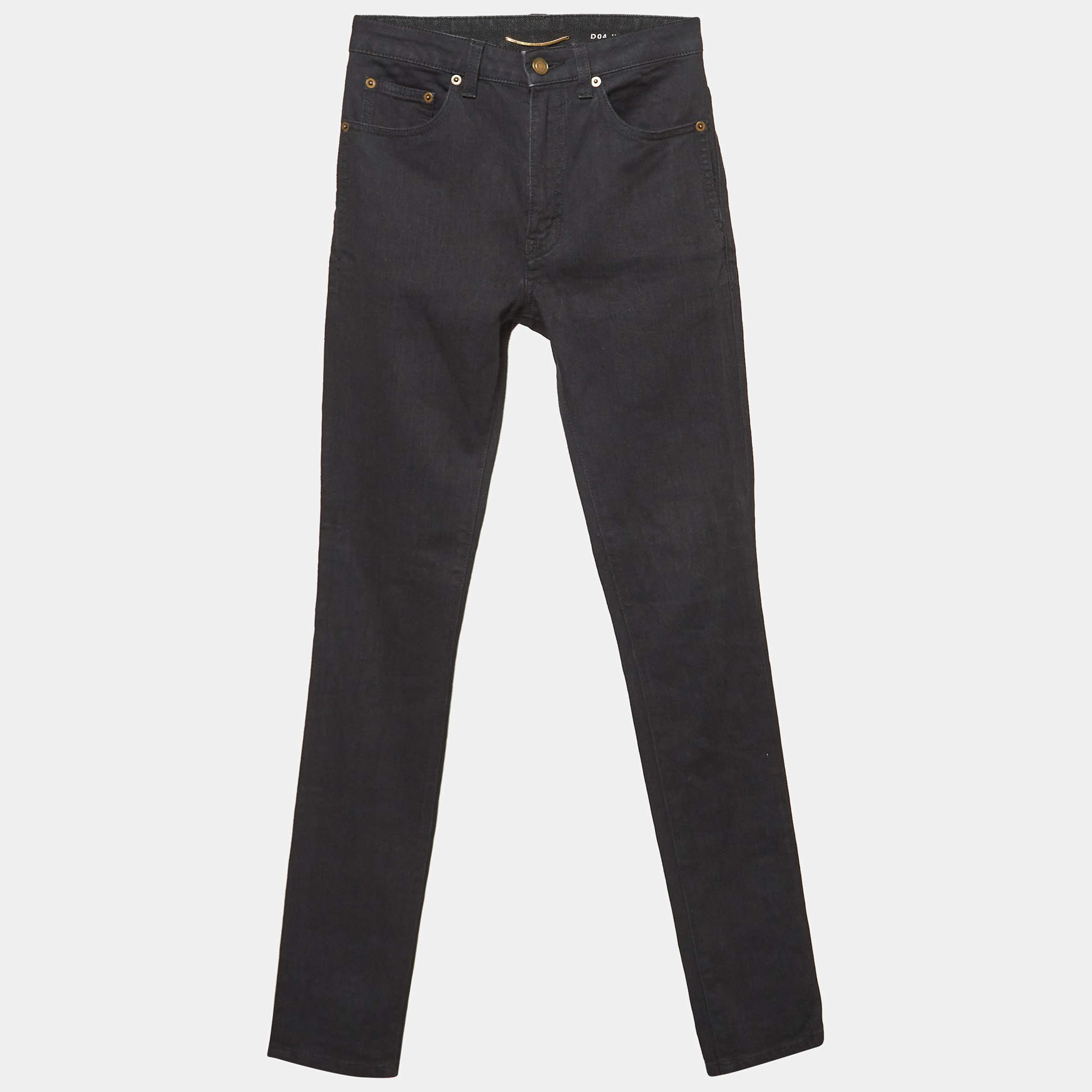 Saint Laurent Paris Black Denim Jeans S Waist 26"