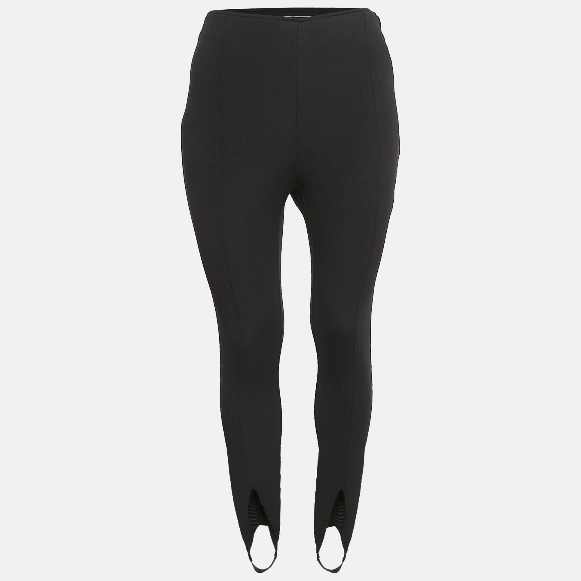 Pre Owned Saint Laurent Paris Black Stretch Knit Stir Up Leggings S