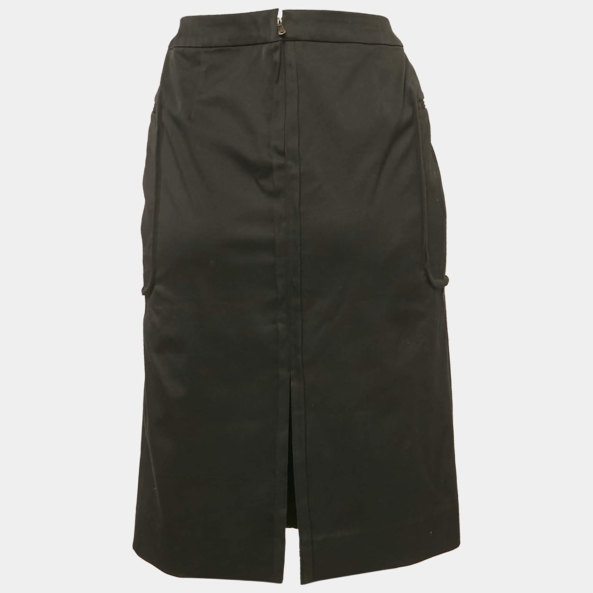 スカート SAINT LAURENT BLACK COTTON SKIRT Saint Laurent Cotton Skirt | Women's Clothing | Vitkac