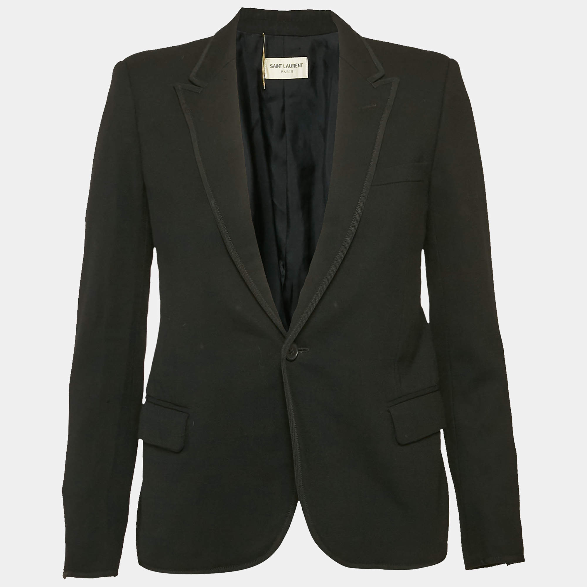 Saint Laurent Black Wool Tailored Blazer S