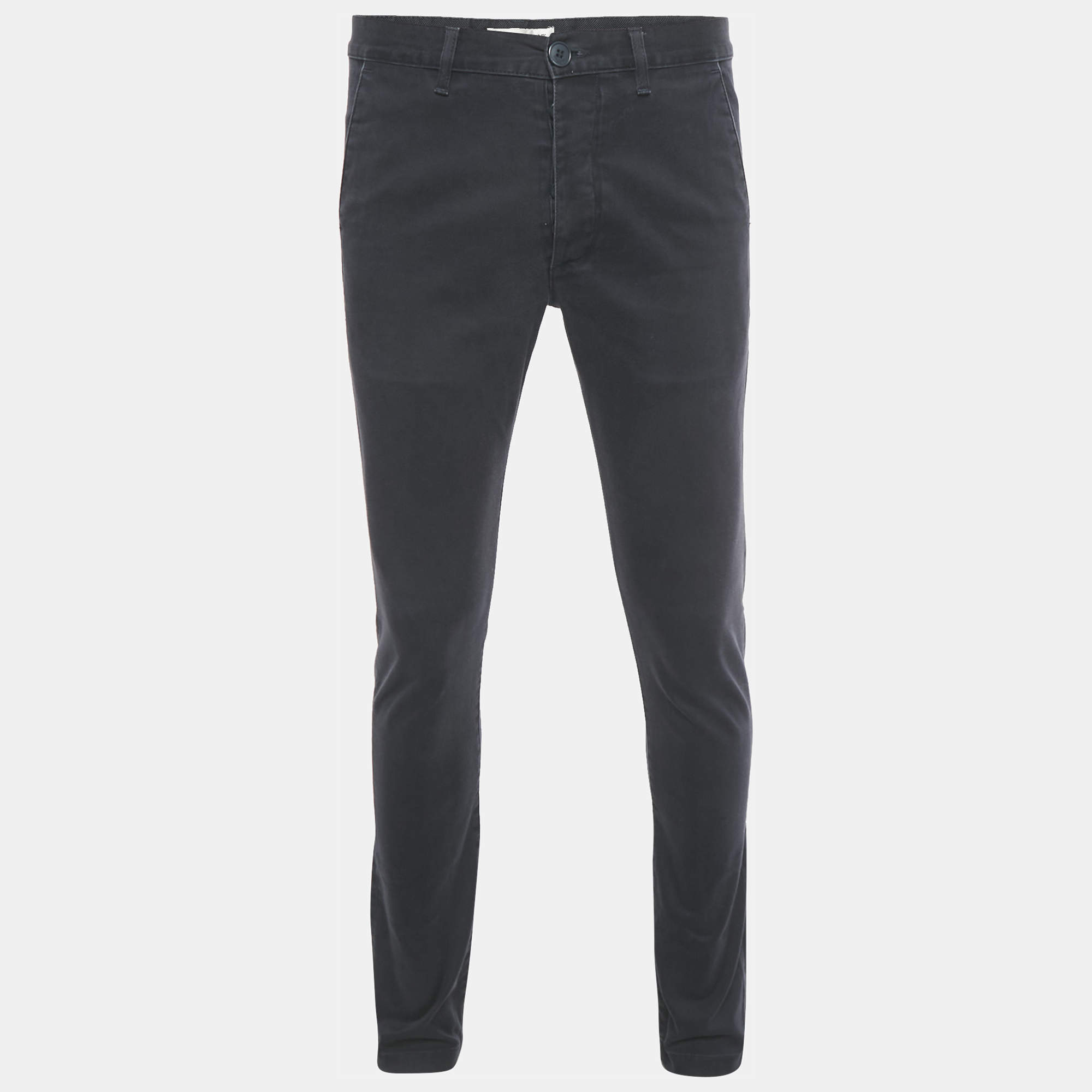 مملوكة مسبقًا Saint Laurent Navy Blue Cotton Pants L
