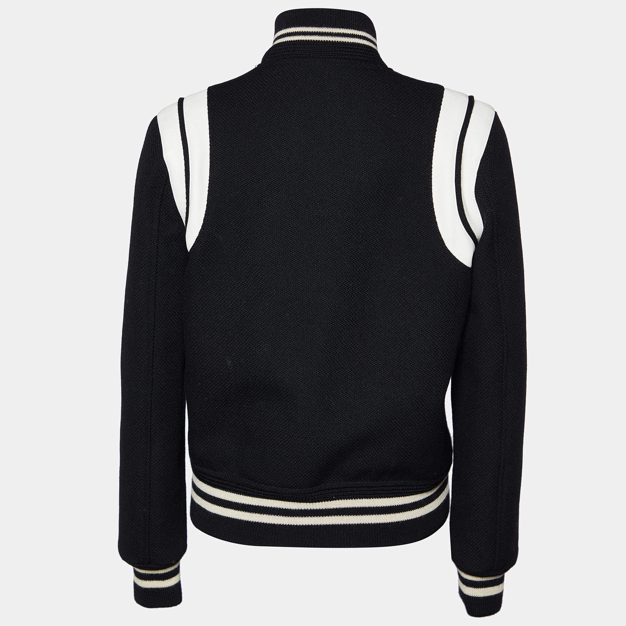 SAINT LAURENT: Teddy recycled wool jacket - White