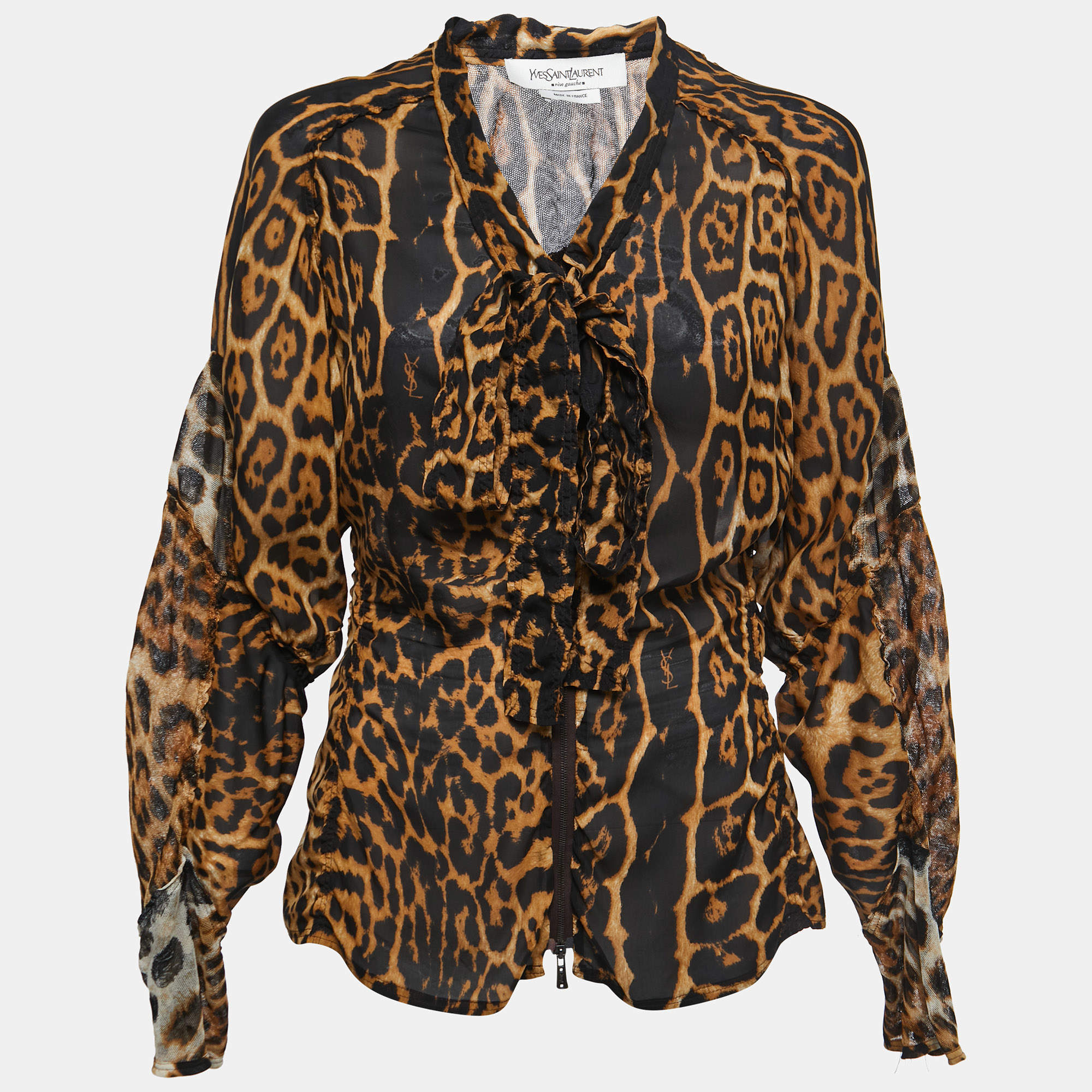 Yves Saint Laurent, leopard printed silk shirt saint laurent shirt