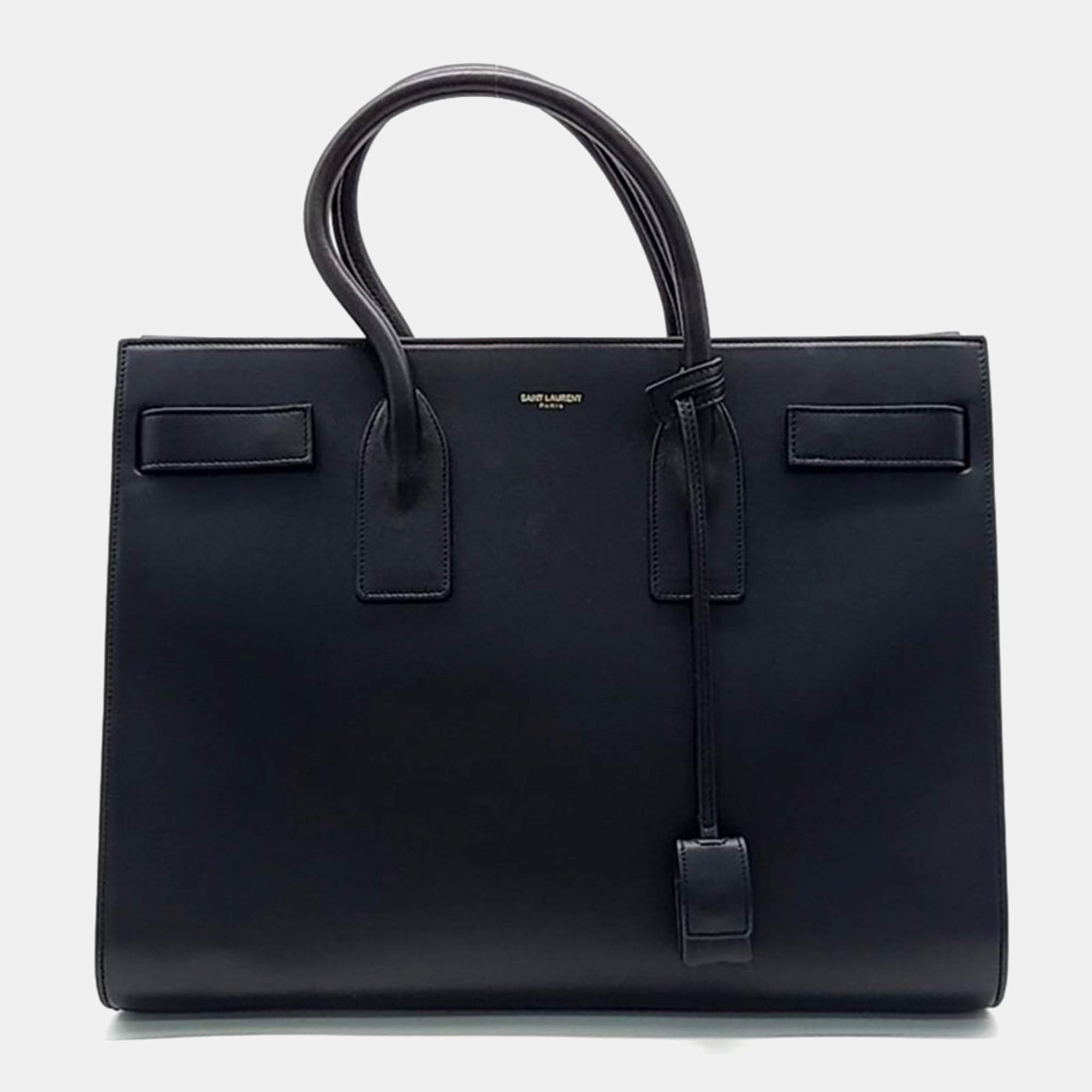 Saint Laurent Black leather Sac Dejour Large Bag