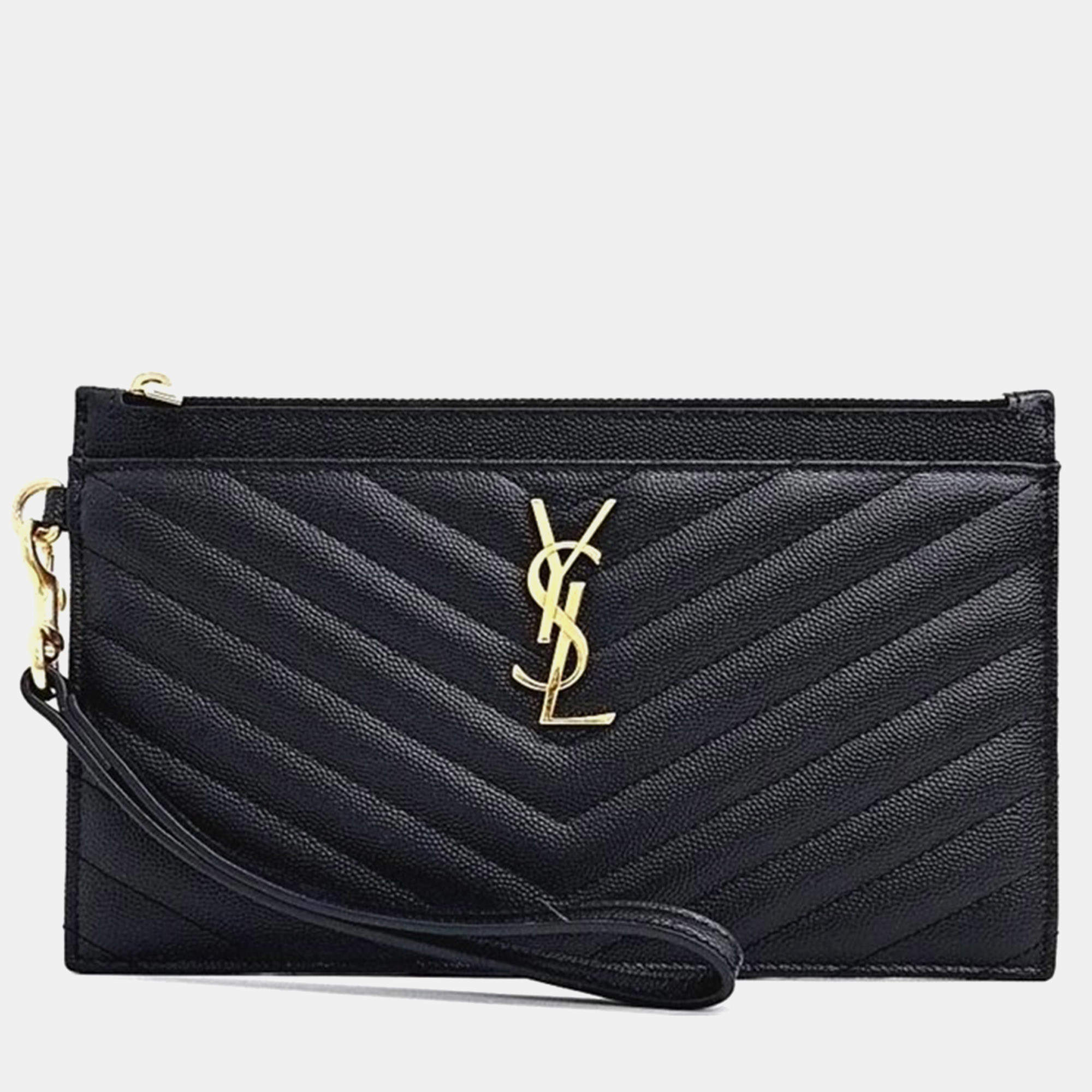 Pre Owned Saint Laurent Monogram Bill Clutch