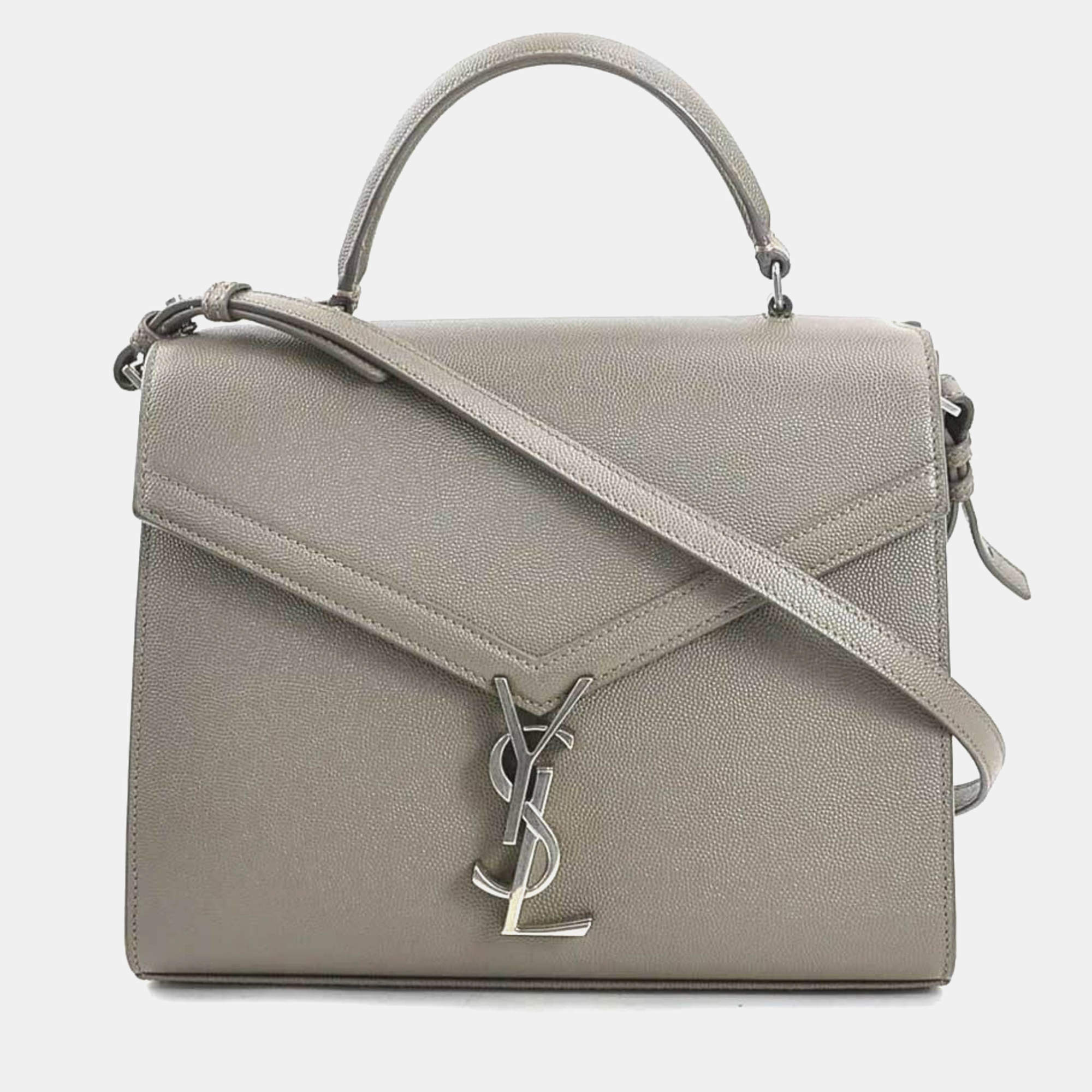 Saint Laurent Grey Leather Shoulder Bag