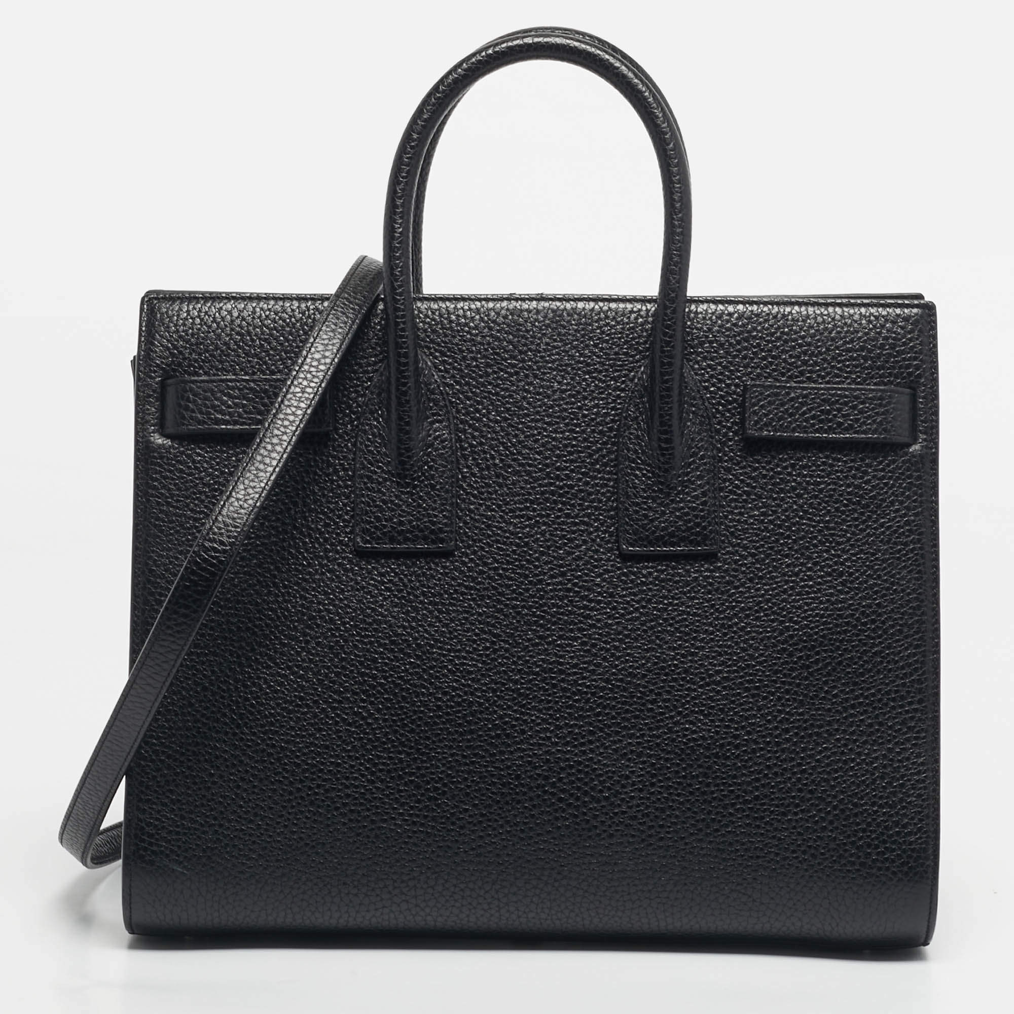 SAINT LAURENT PARIS｜ (378299 02G9W 1000) SAC DE JOUR IN SMOOTH LEATHER - SMALL | Saint Laurent | YSL US