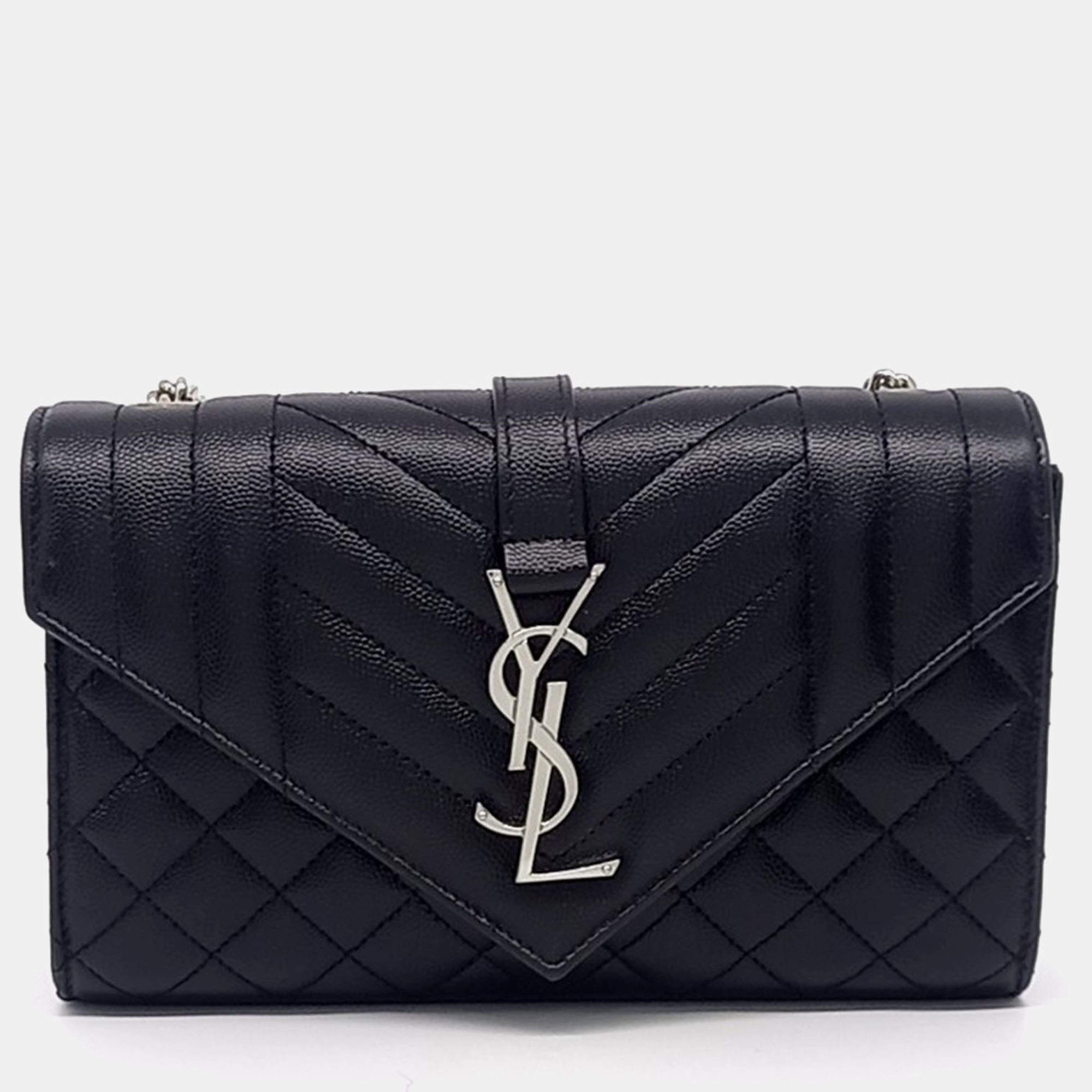 Saint Laurent Black Leather Rider Bucket Bag Saint Laurent