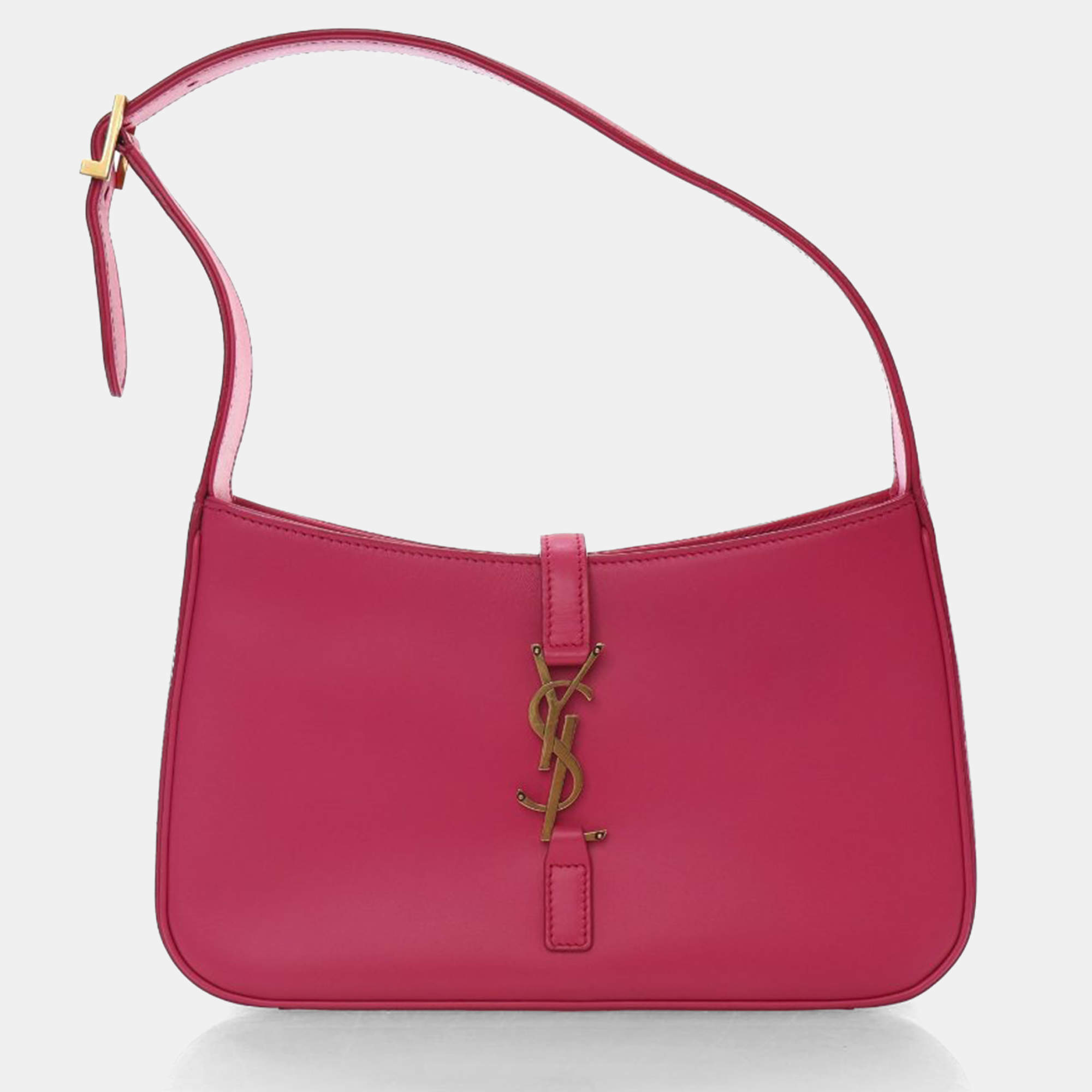 Pre Owned Saint Laurent Le 5 À 7 Calfskin Shoulder Bag