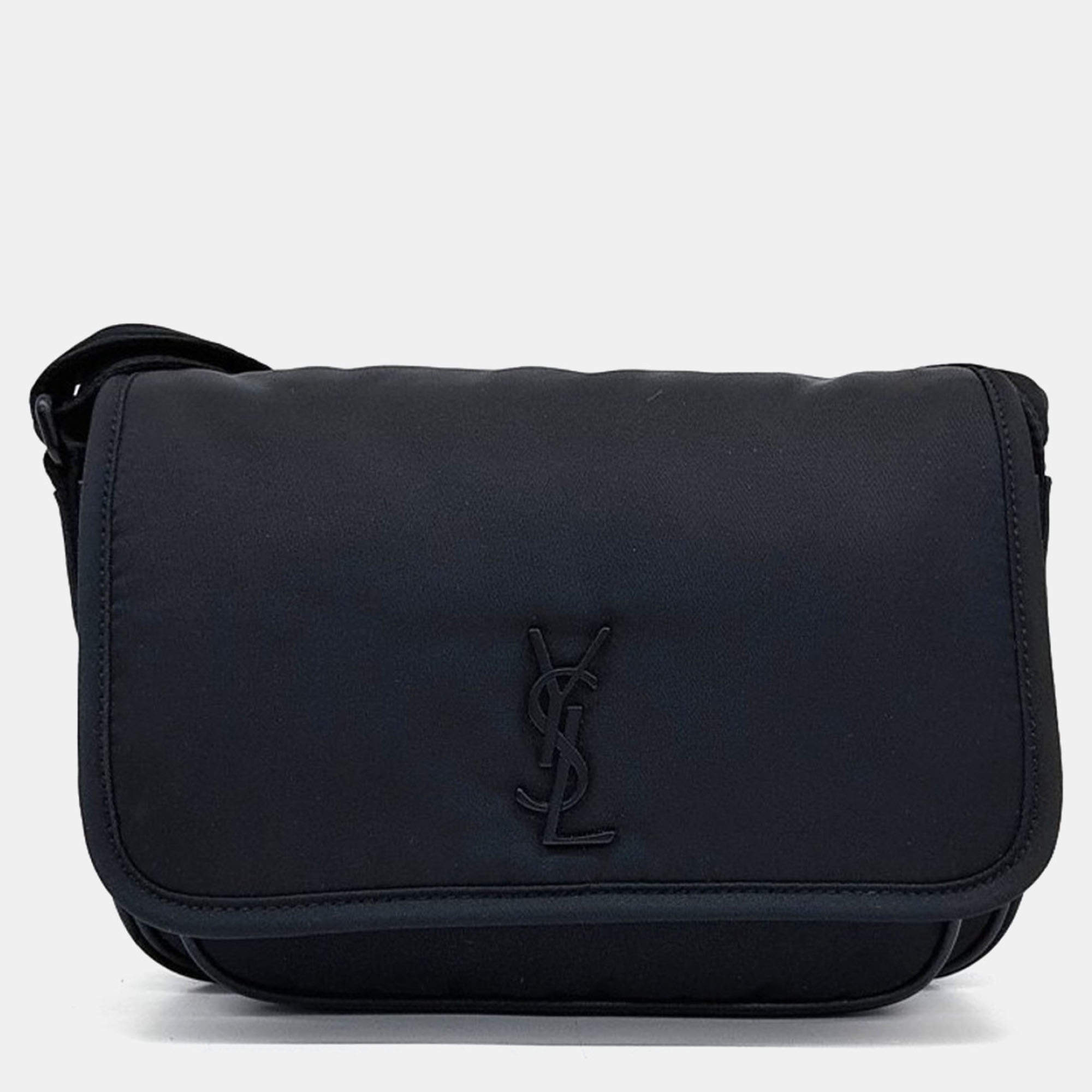 Pre Owned Saint Laurent Paris Black Fabric Niki shoulder bag