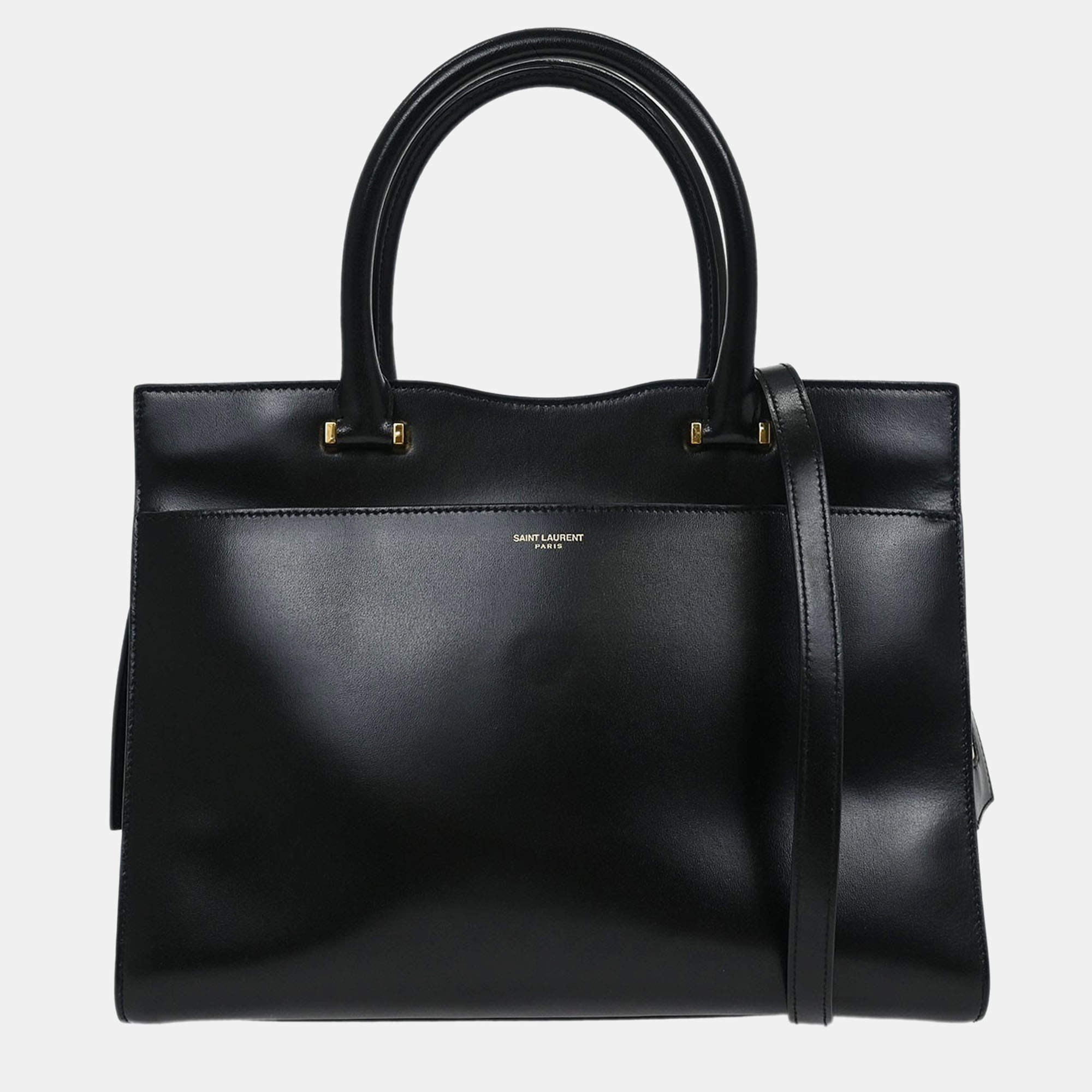 Pre Owned Saint Laurent Black Uptown 2way Handbag