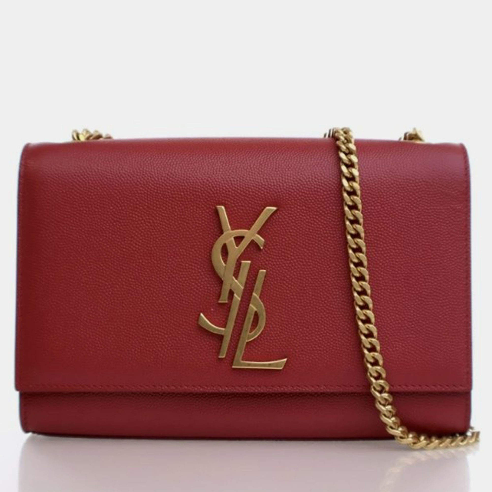 Pre Owned Saint Laurent Small Calfskin Kate Bag