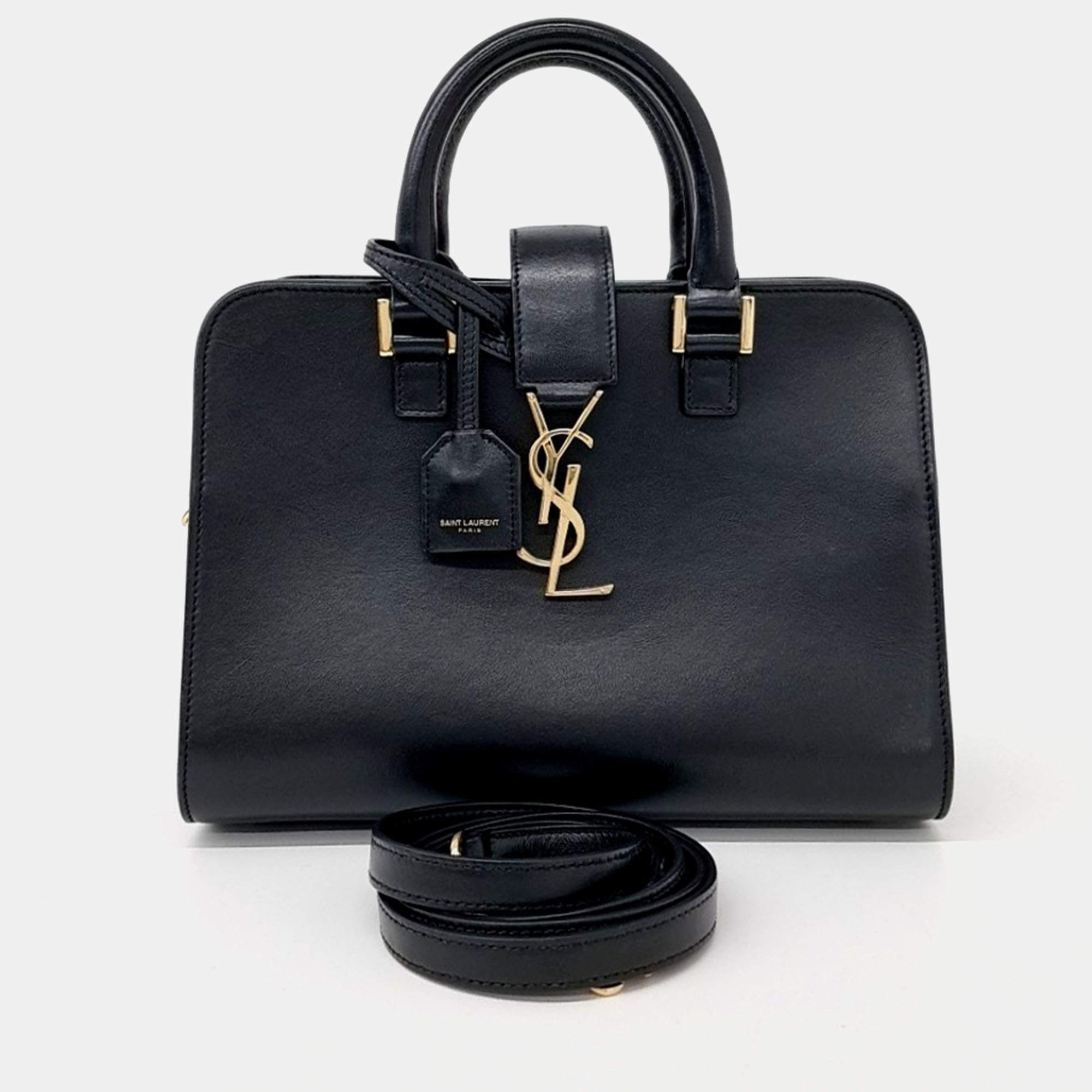 Pre Owned Saint Laurent Paris Monogram Cabas Bag Baby
